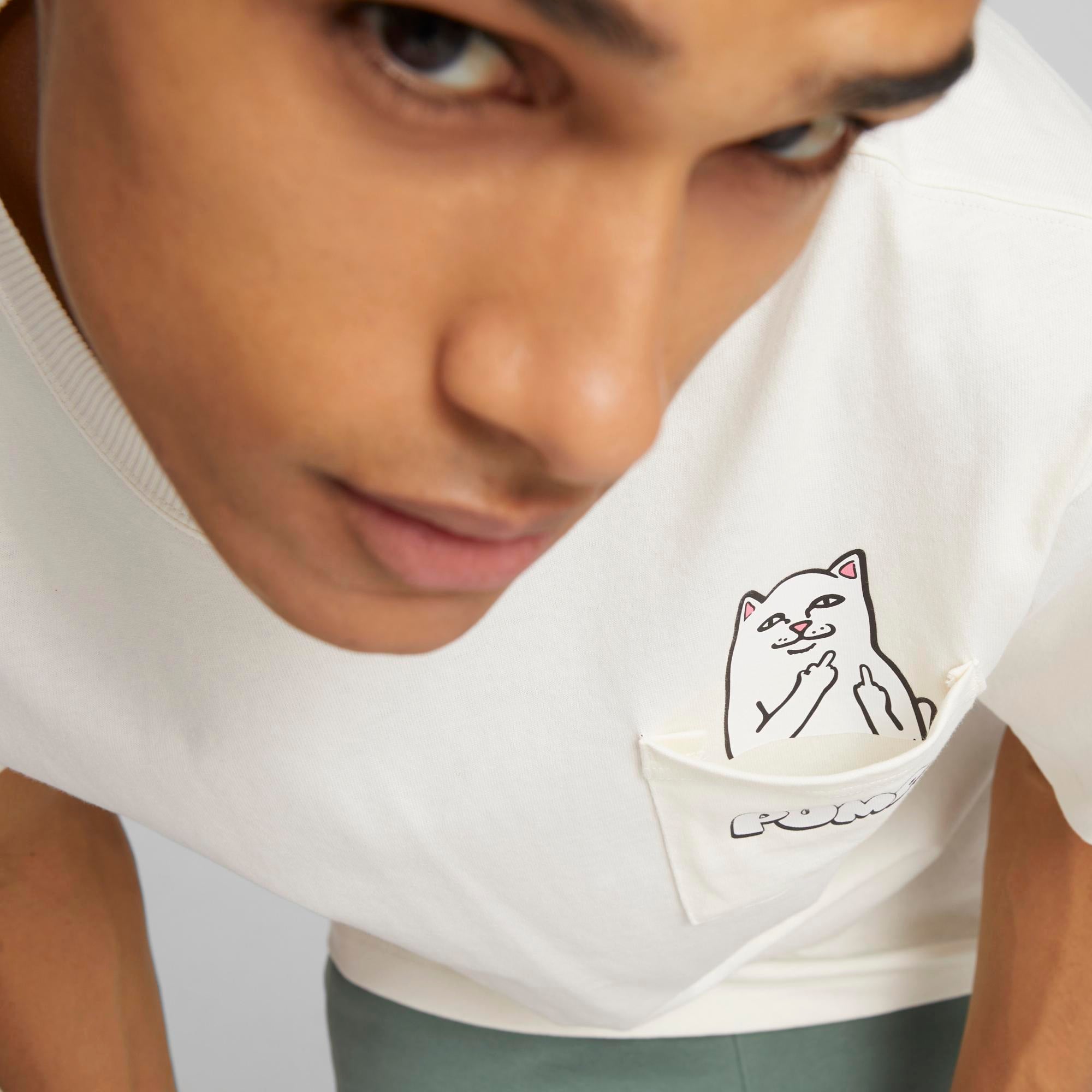 RIPNDIP PUMA X RIPNDIP Lord Nermal Pocket Tee (Warm White)