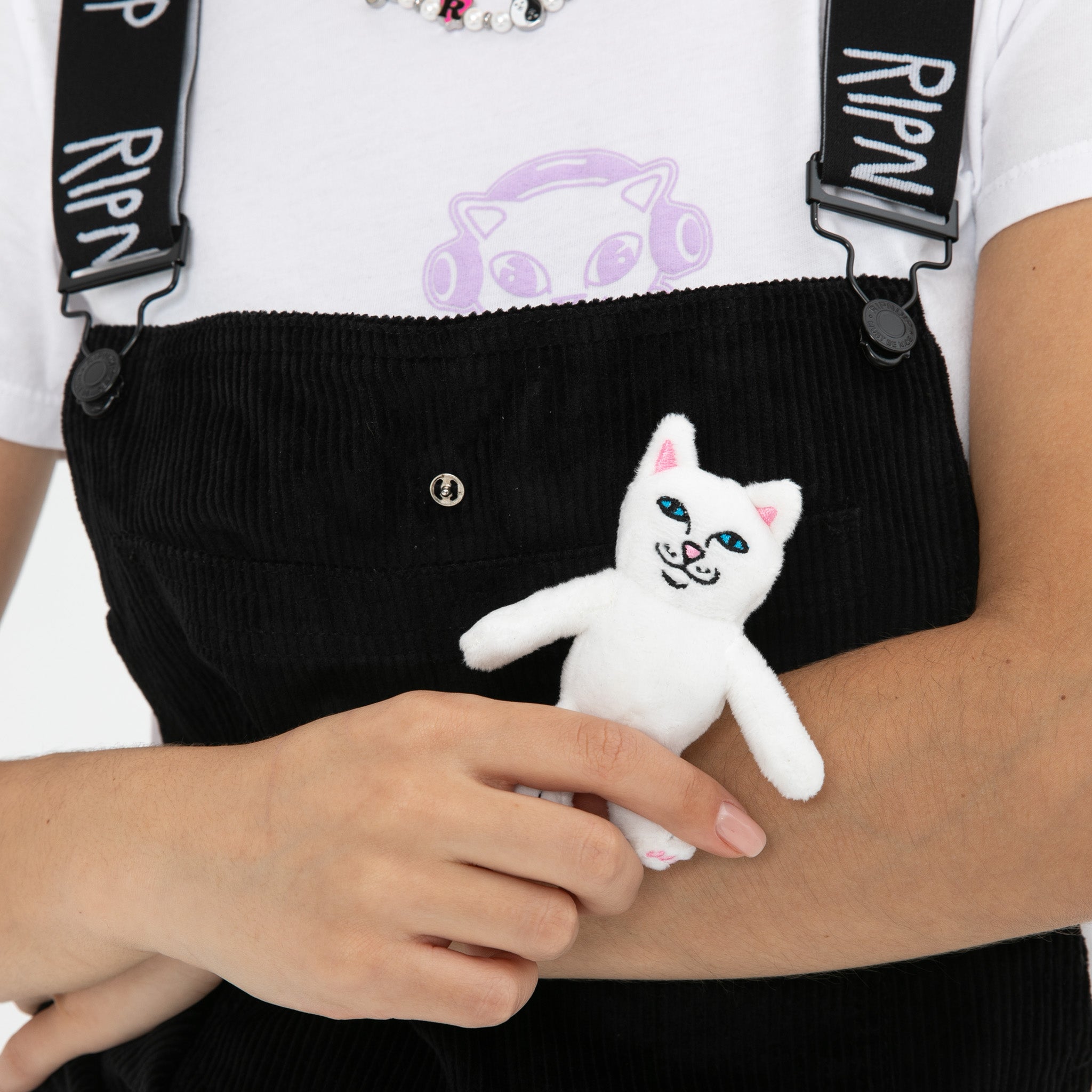 RIPNDIP Nermy Buddy Corduroy Overalls (Black)