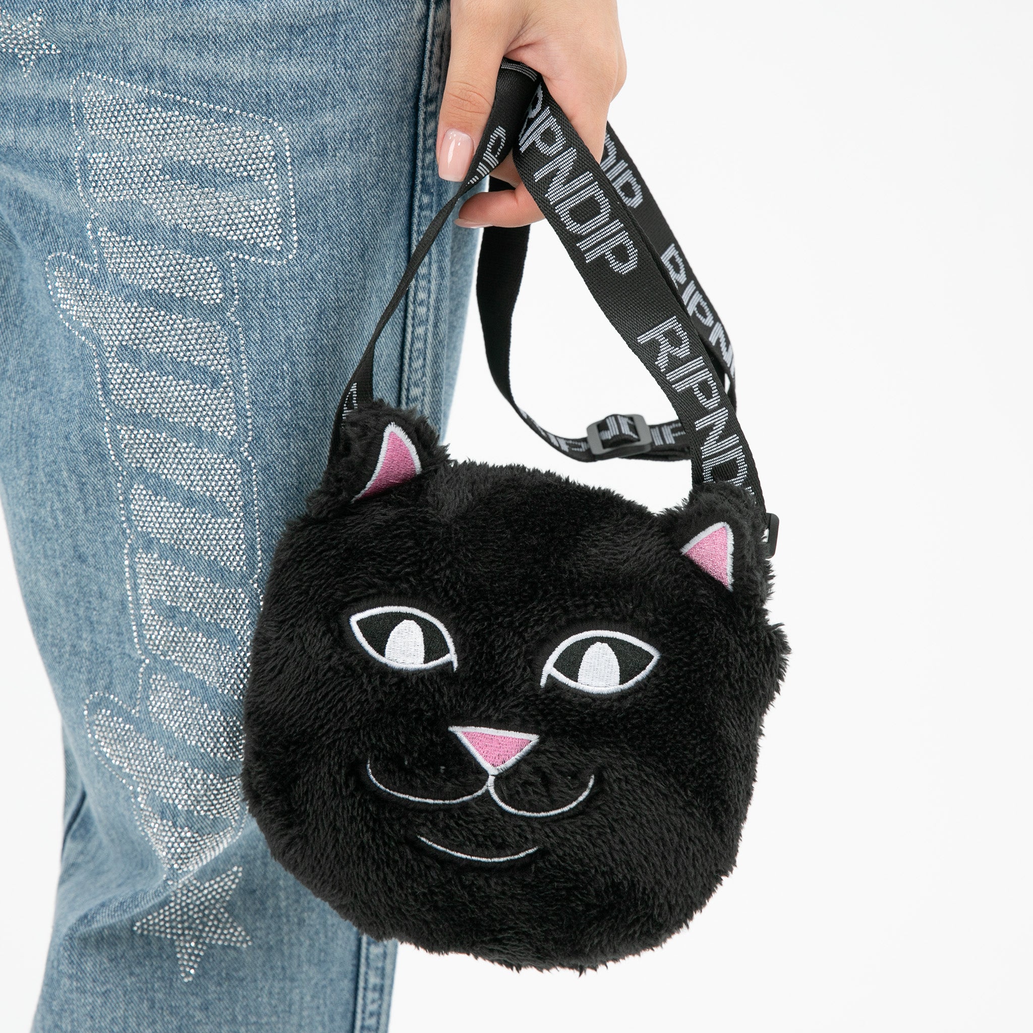 RIPNDIP Lord Jermal Sherpa Crossbody Bag (Black)