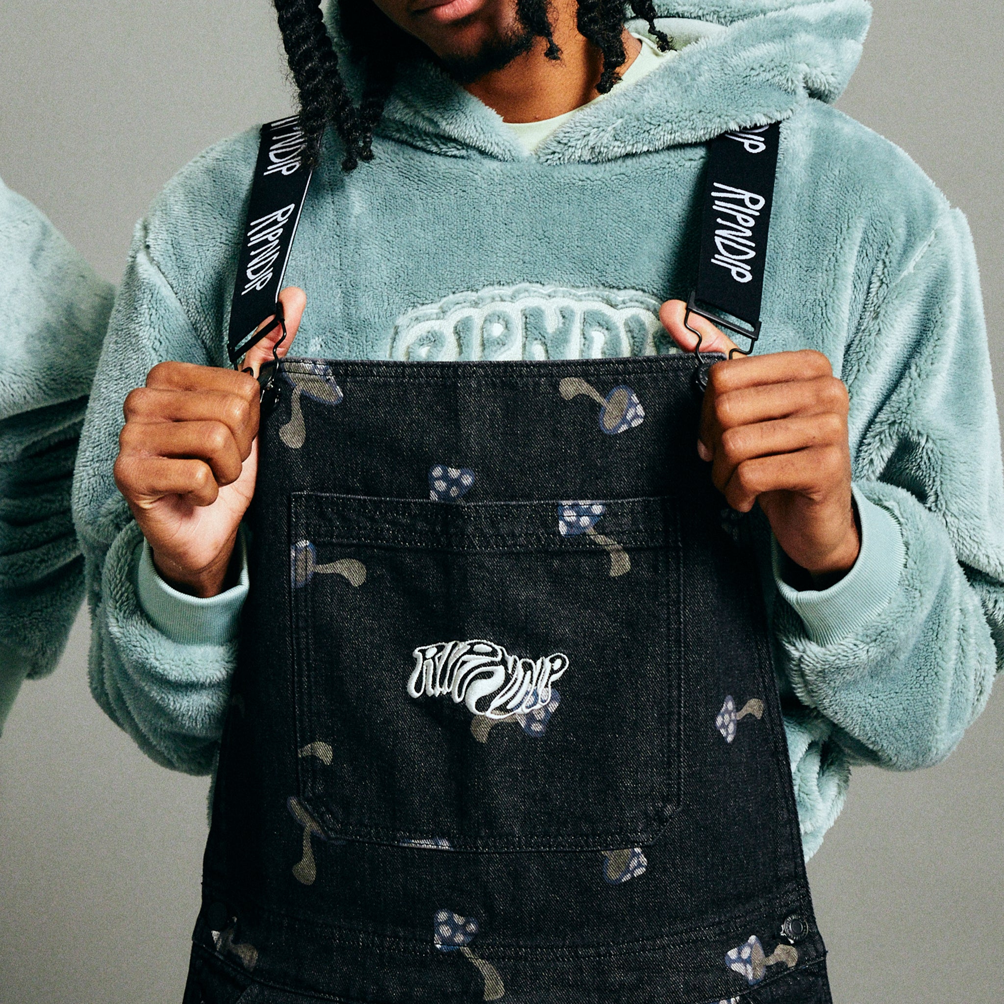 RIPNDIP Euphoria Denim Overalls (Black)