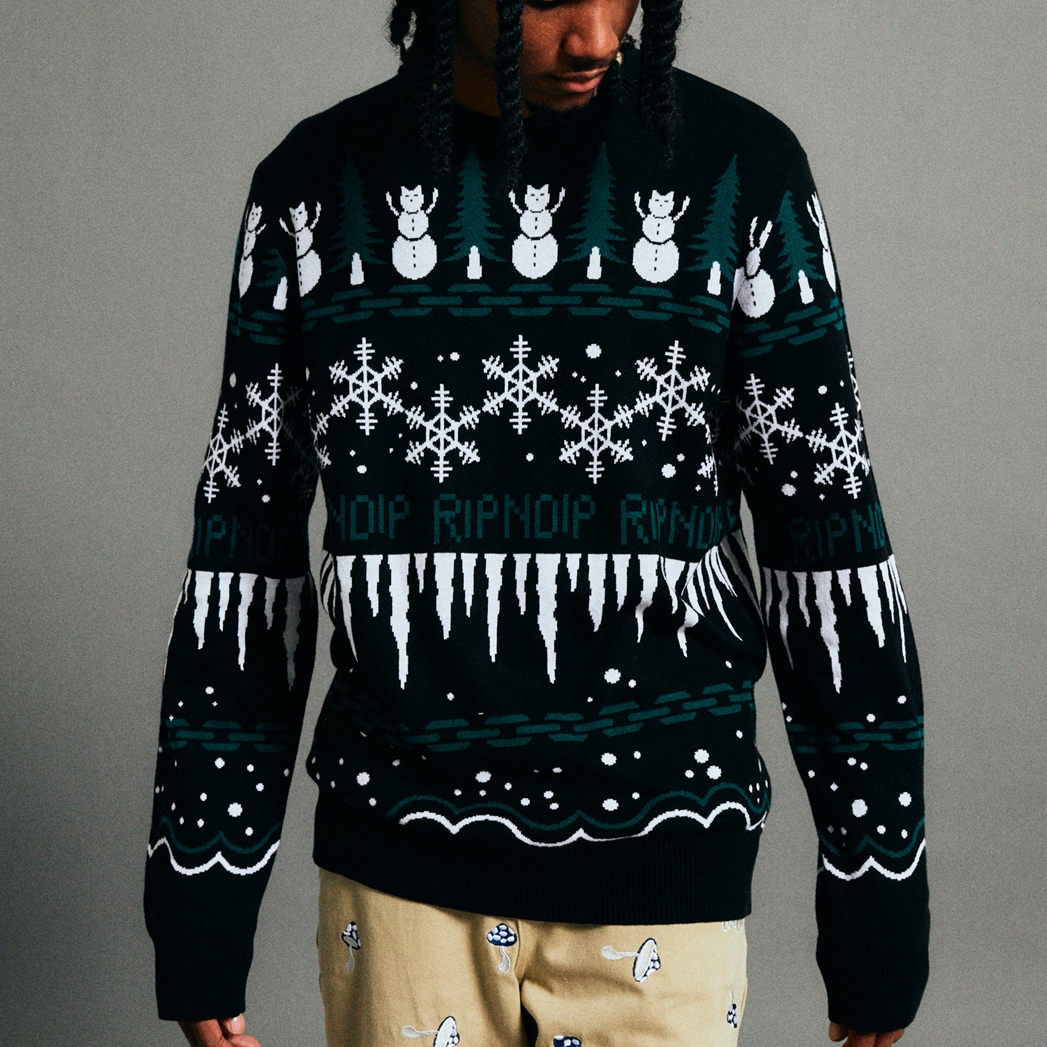 RIPNDIP HoHoHo Knit Sweater (Black)