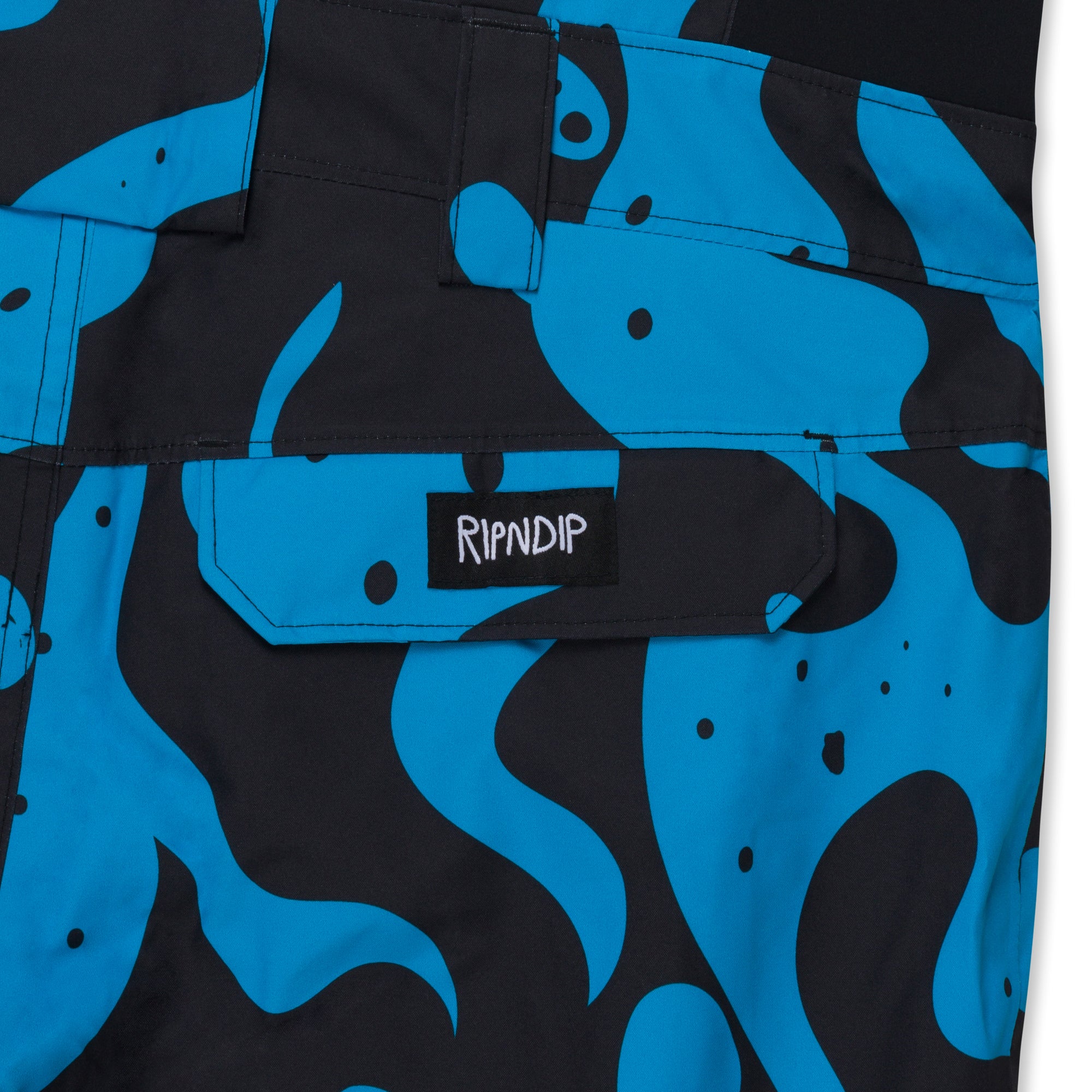 RIPNDIP Psychedelic Snowboard Bib Pants (Blue)