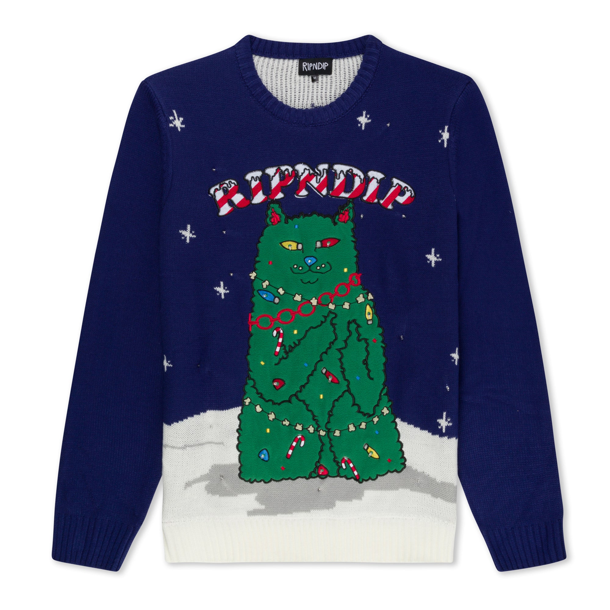 378731 Litmas Tree Light Up Knit Sweater (Navy)