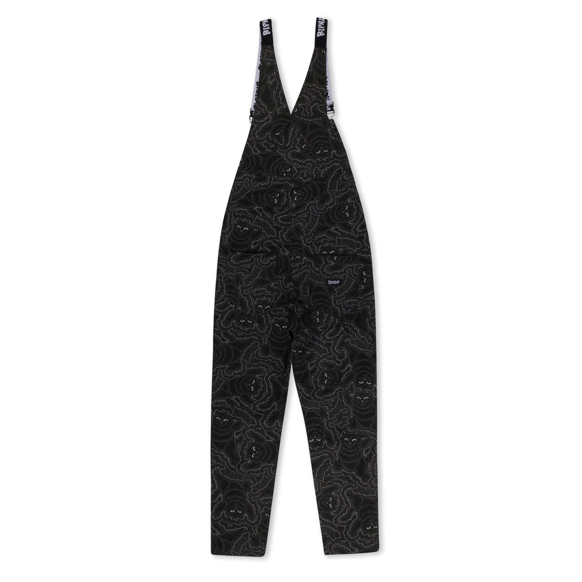 RipNDip Big Pussy Energy Cotton Twill Overalls (Black)