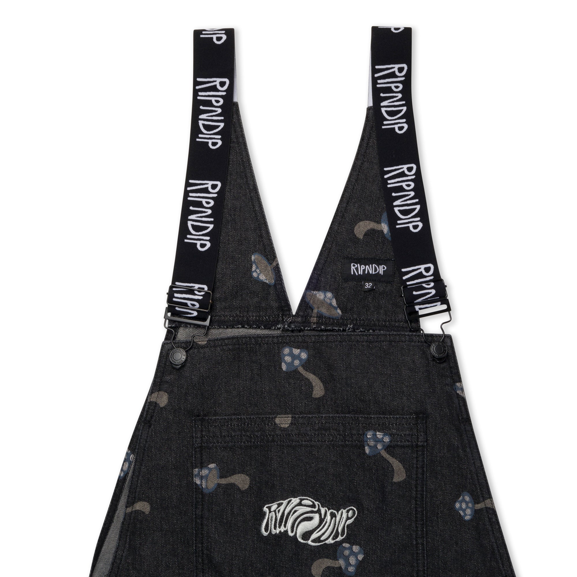 RIPNDIP Euphoria Denim Overalls (Black)