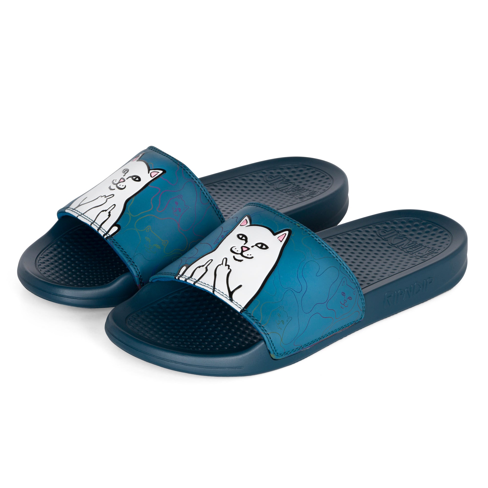 RIPNDIP Lord Nermal Camo Slides (Navy)