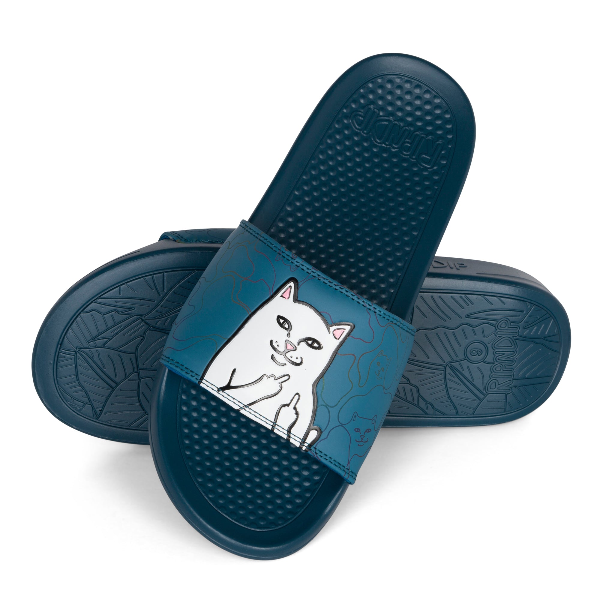 RIPNDIP Lord Nermal Camo Slides (Navy)