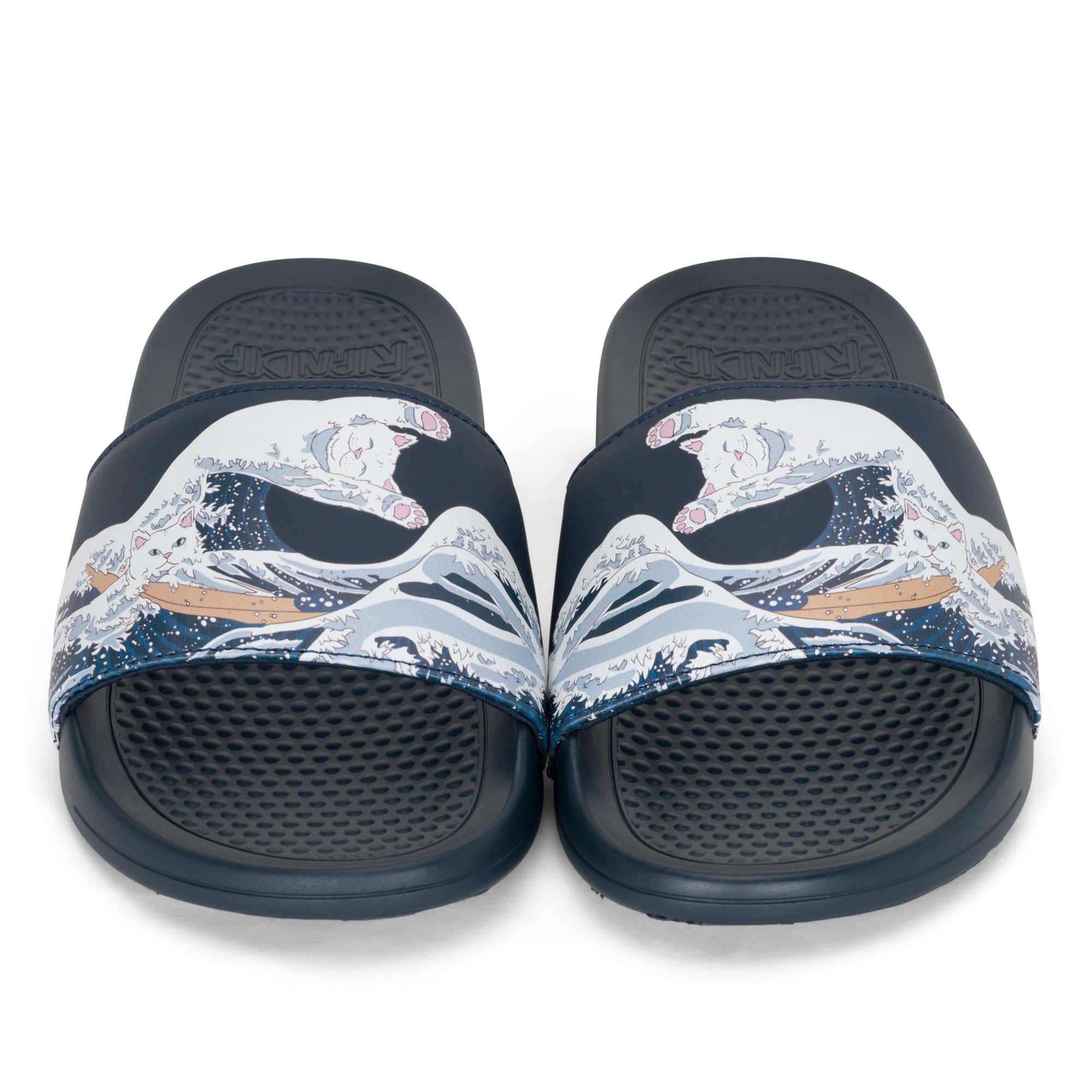 RIPNDIP Great Wave Slides (Navy)