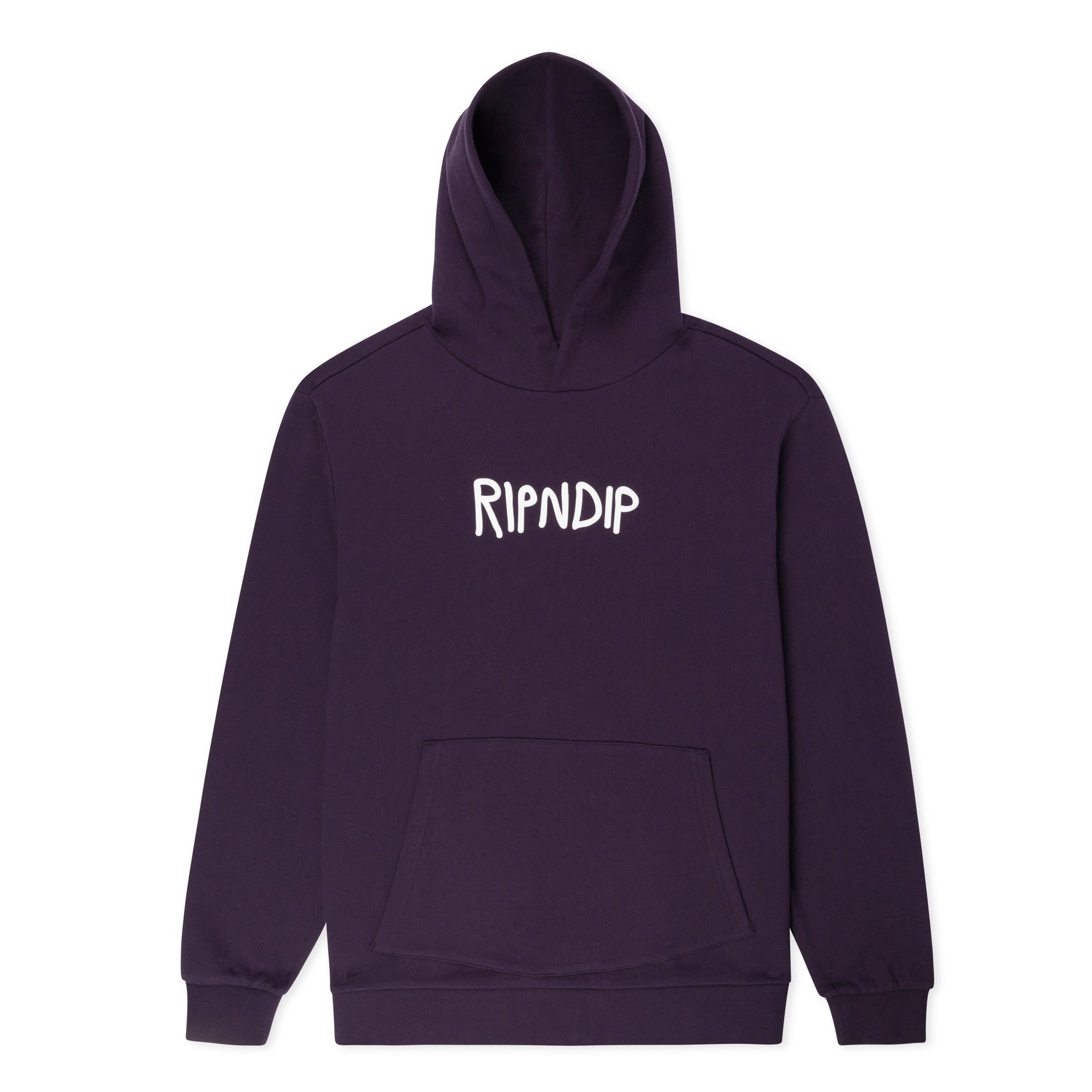 RIPNDIP Ripndip Rubber Logo Hoodie (Dark Purple)