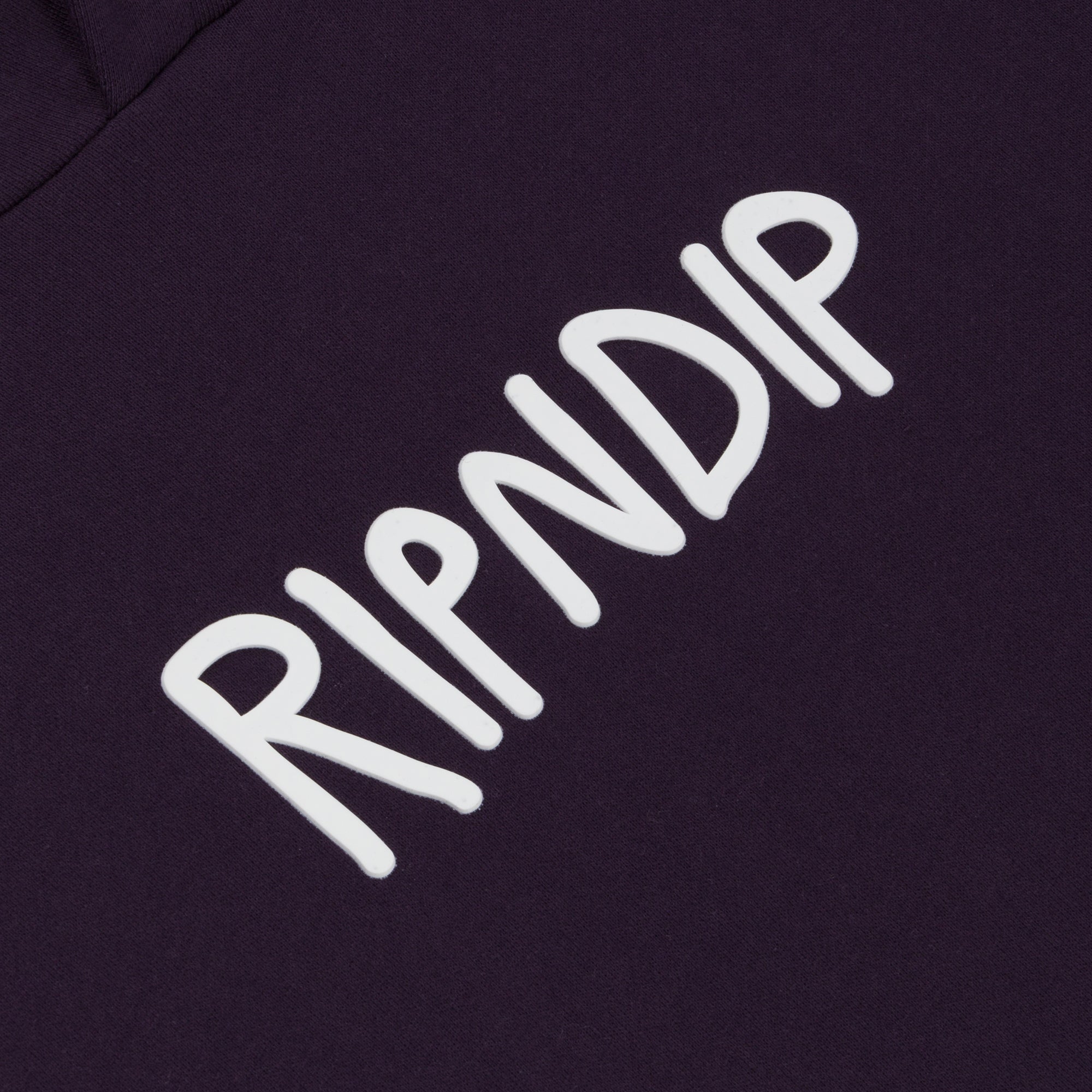 RIPNDIP Ripndip Rubber Logo Hoodie (Dark Purple)