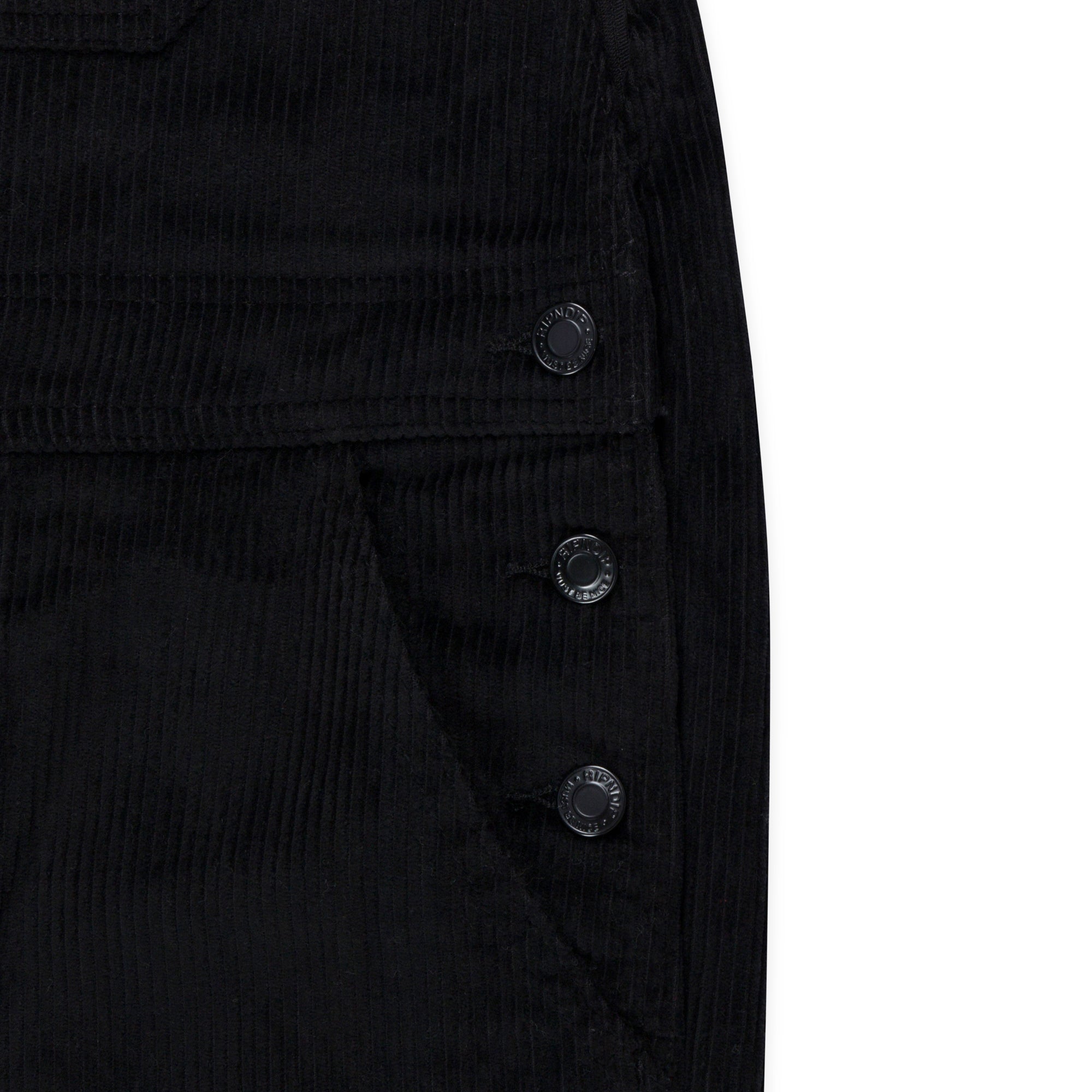 RIPNDIP Nermy Buddy Corduroy Overalls (Black)