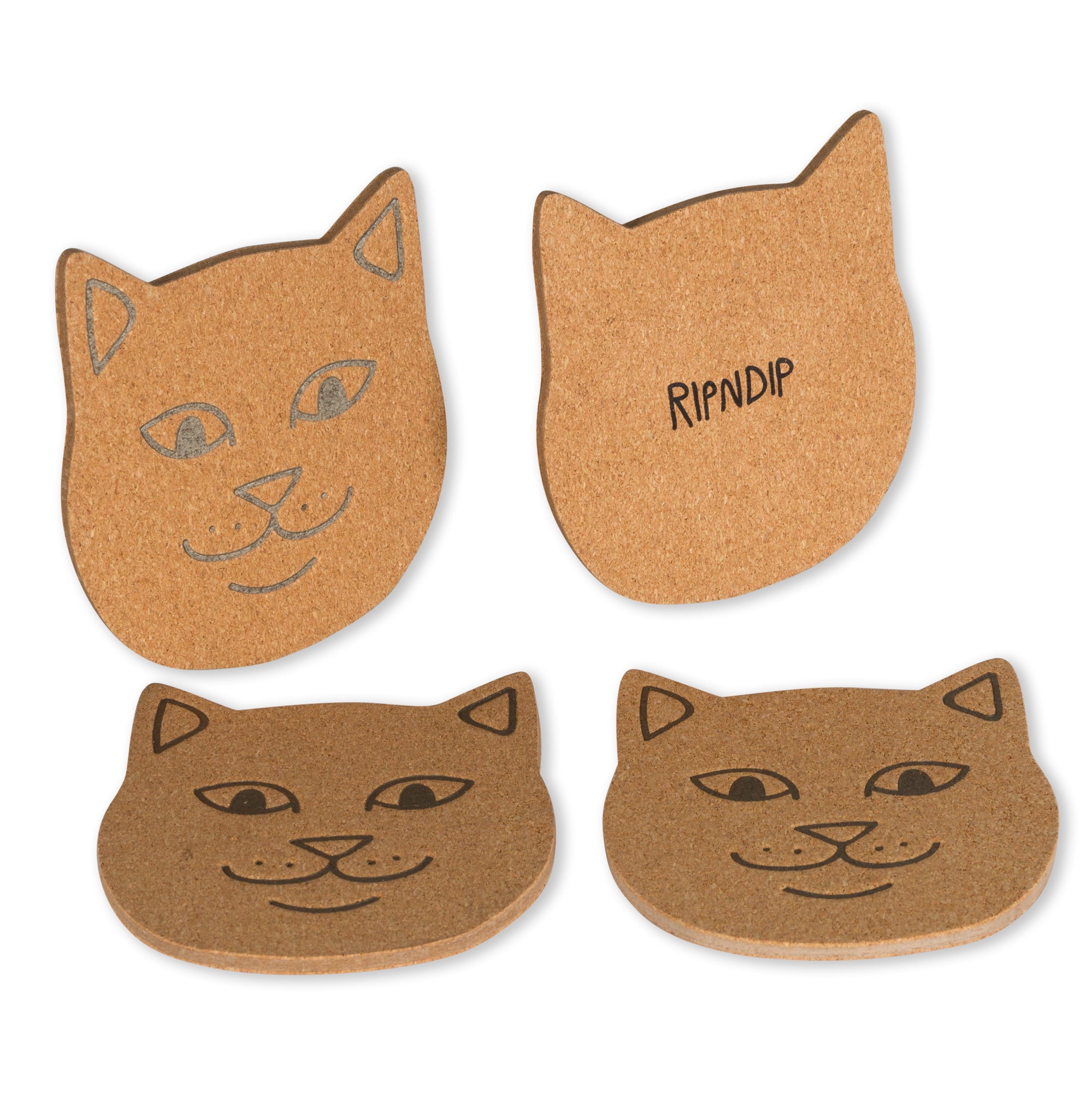 RIPNDIP Lord Nermal 4pc Coaster Set (White)