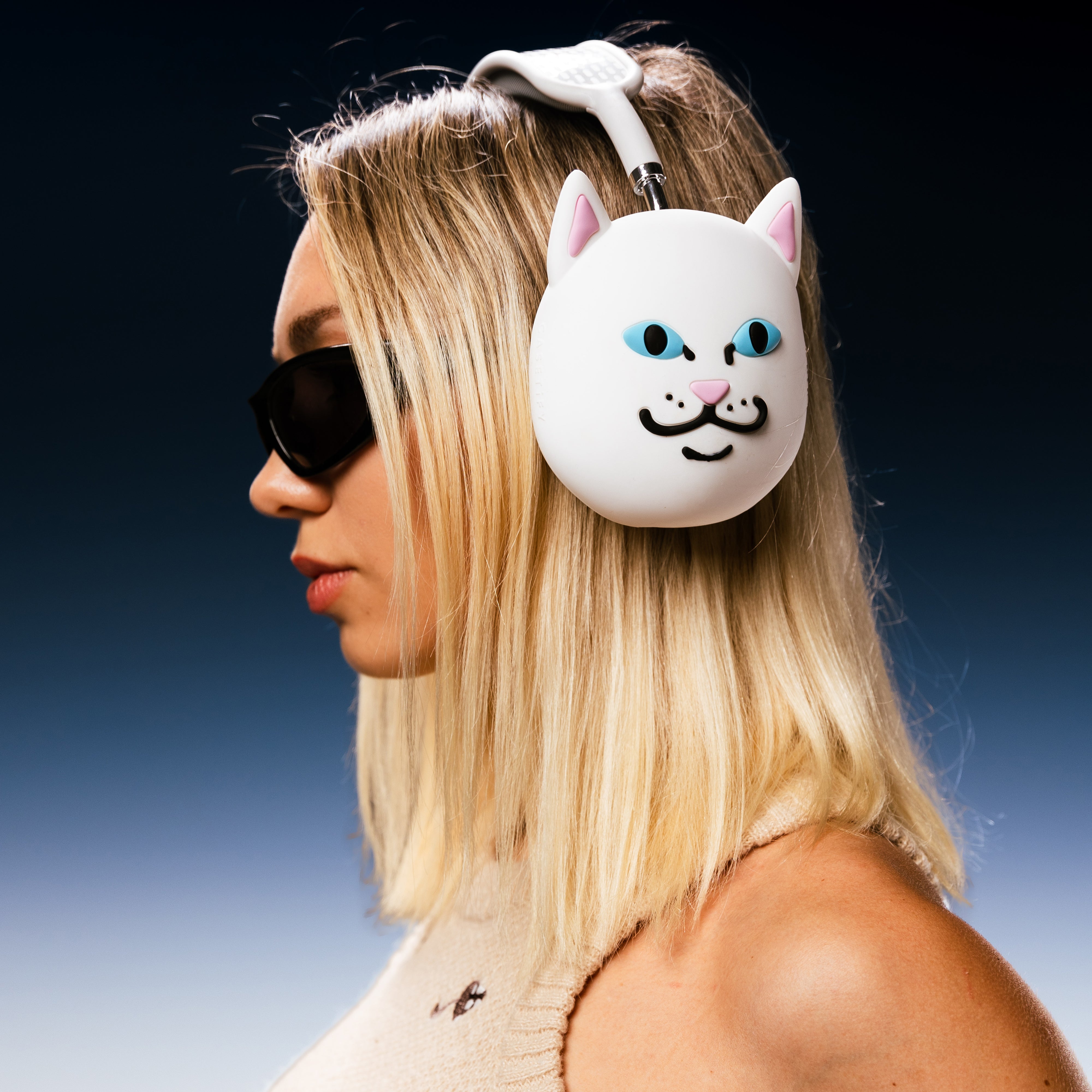 RIPNDIP CASETiFY x Ripndip Lord Nermal 3D Airpods Max Cover (White)