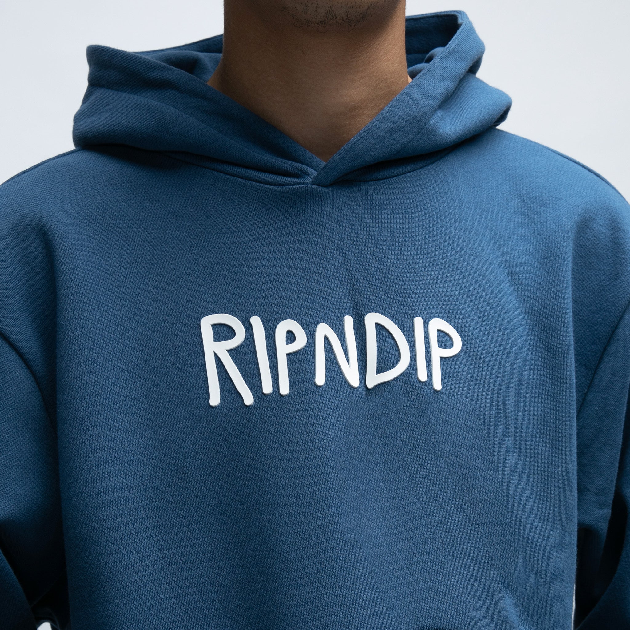 RipNDip Rubber Logo Hoodie (Pacific Blue)