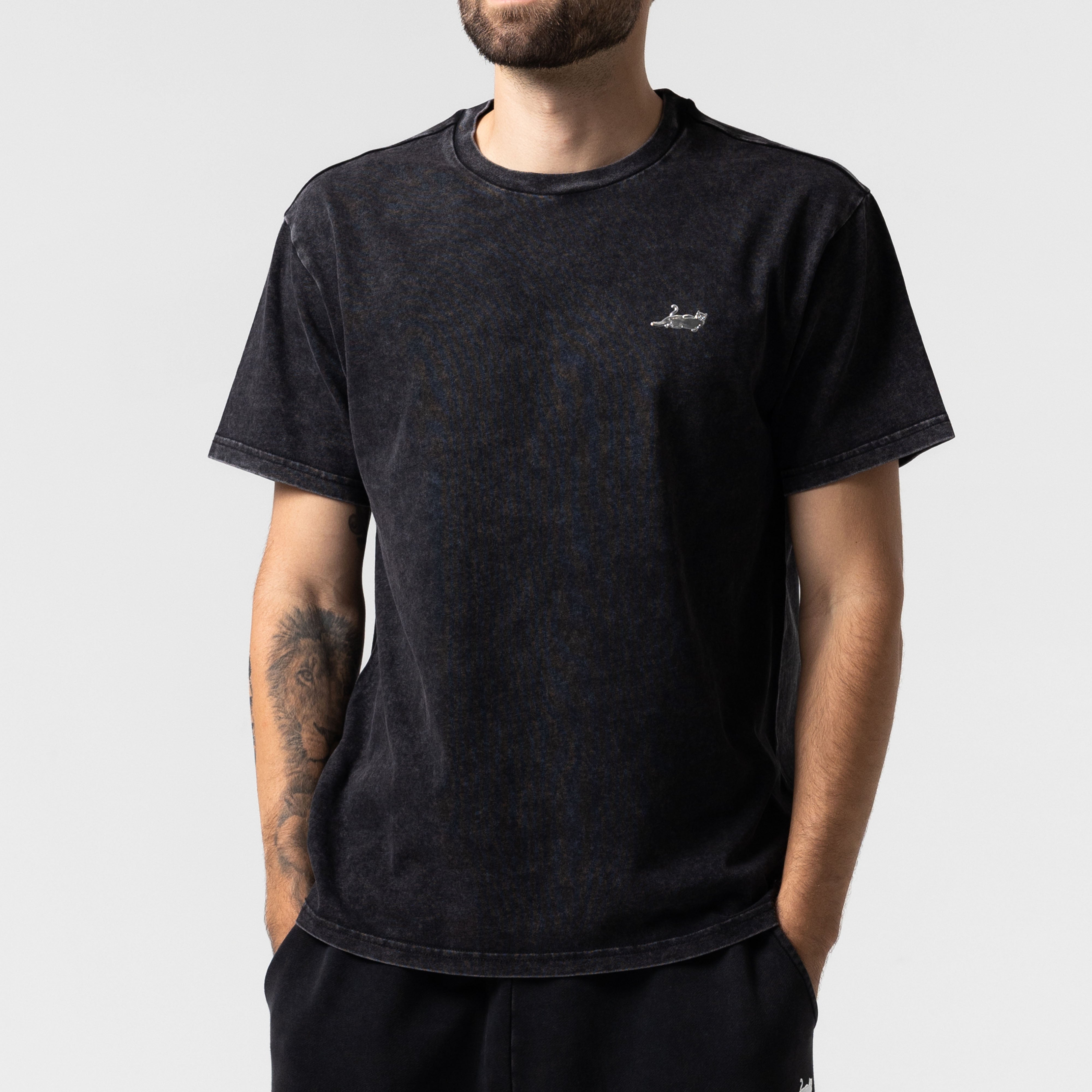 RIPNDIP Castanza Short Sleeve Tee (Black Vintage Wash)