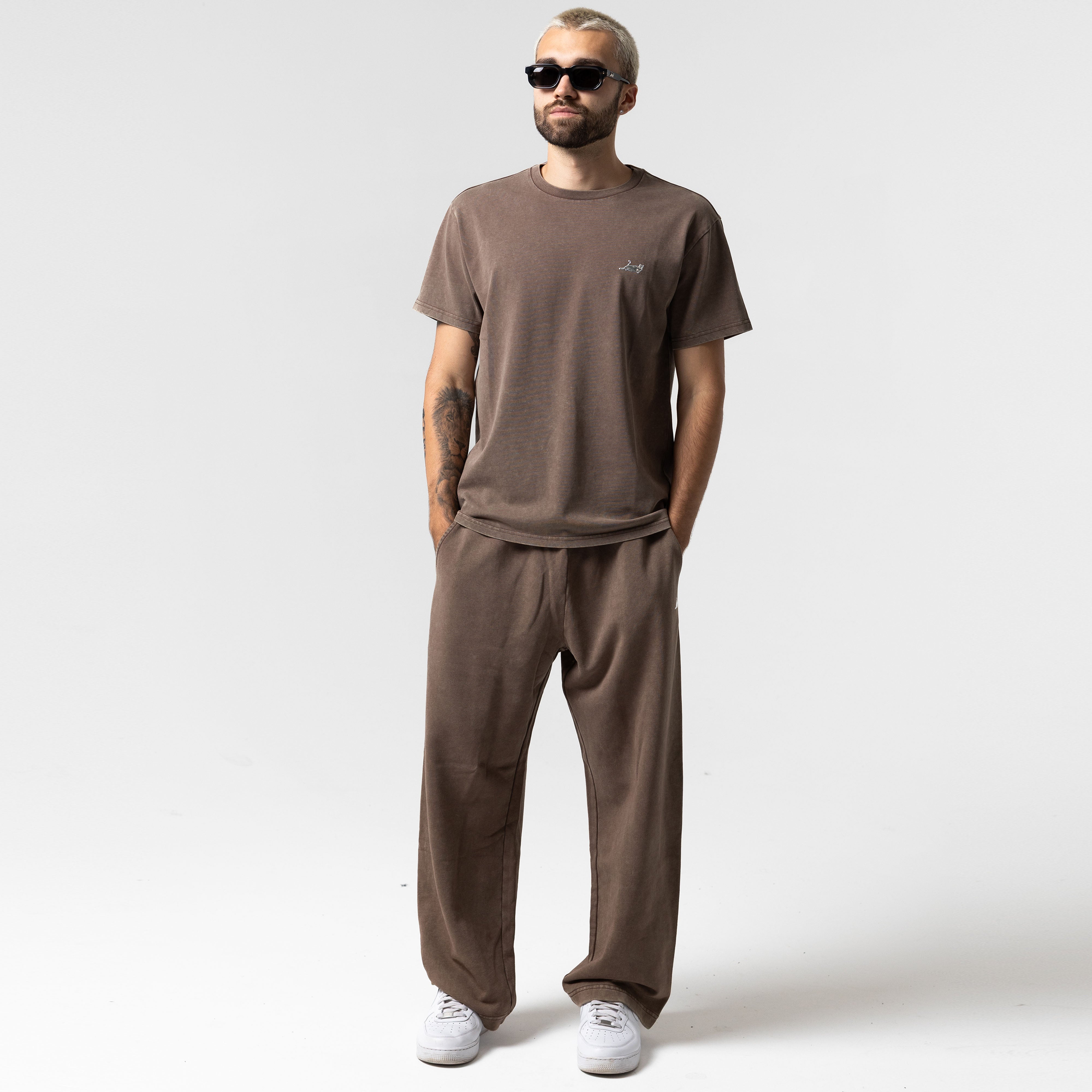 RIPNDIP Castanza Short Sleeve Tee (Brown Vintage Wash)