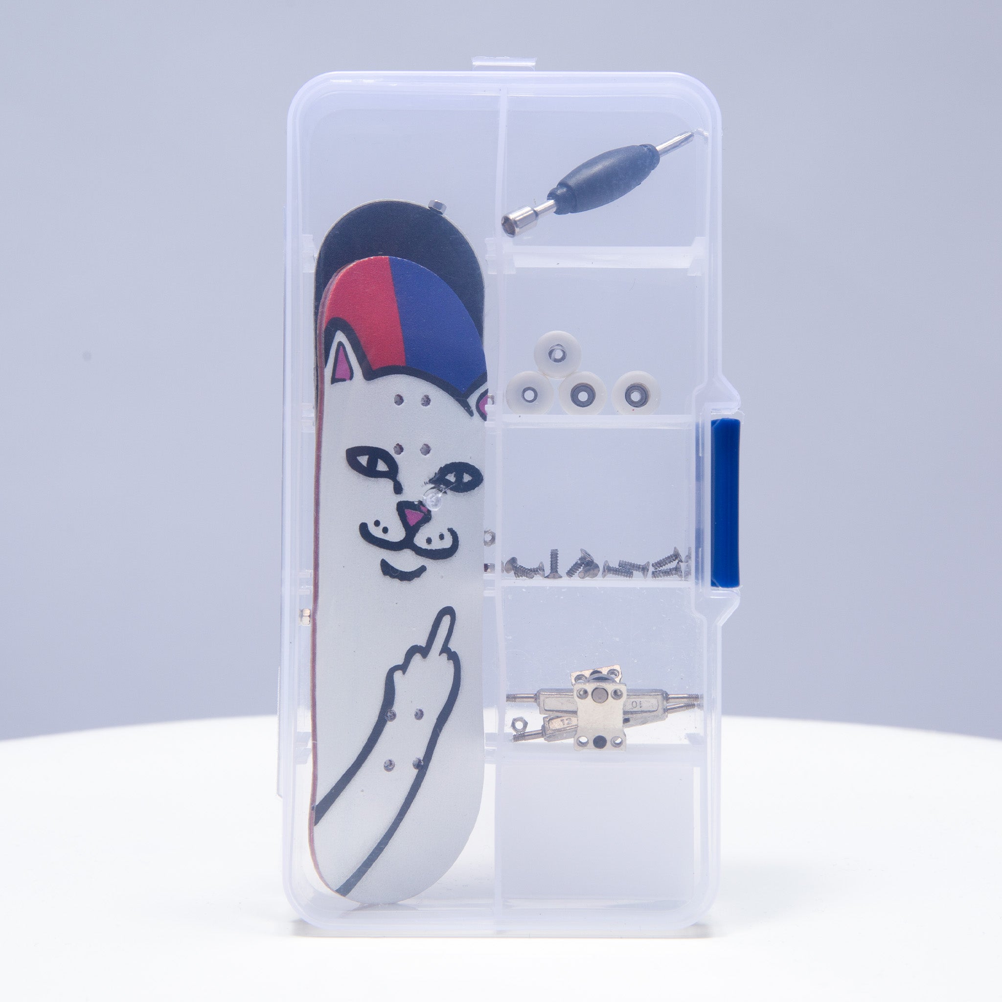 RIPNDIP Lord Nermal Mini Skateboard (Red/Blue)