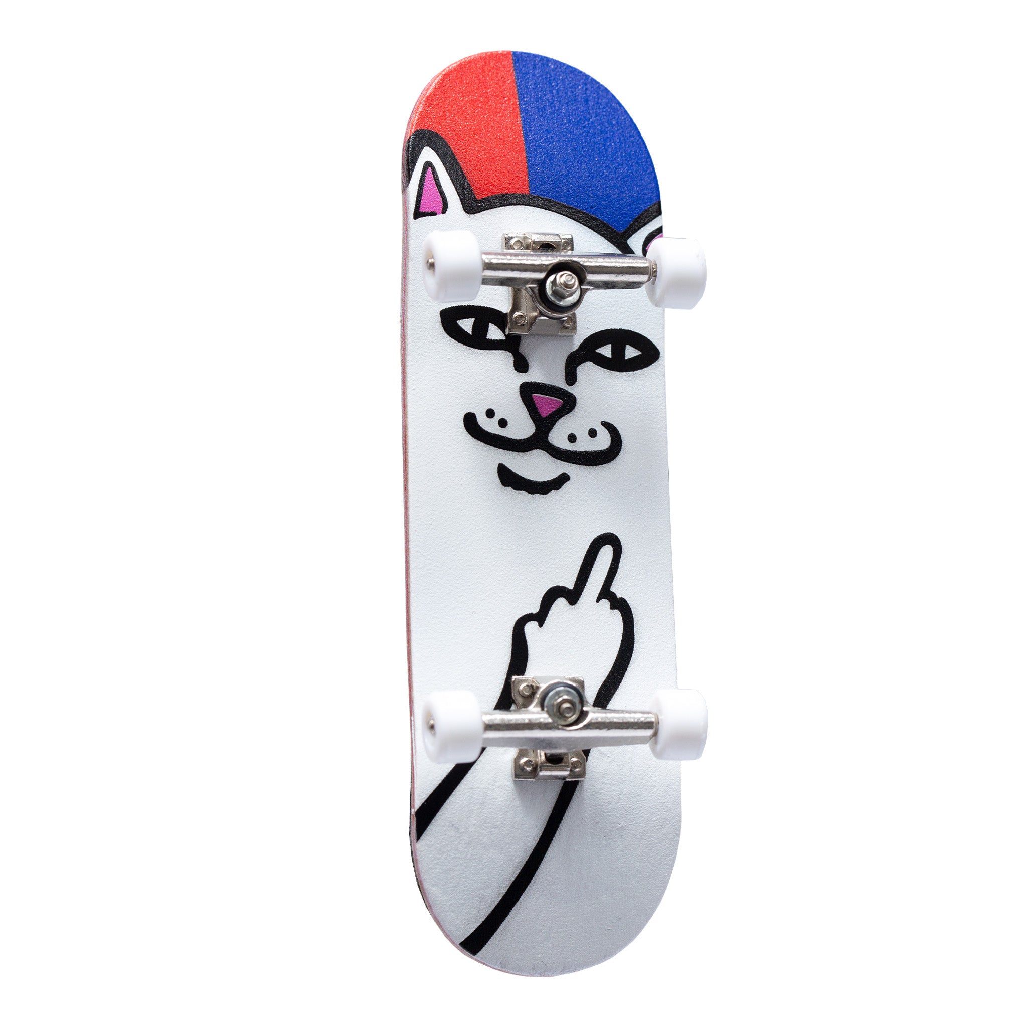 RIPNDIP Lord Nermal Mini Skateboard (Red/Blue)