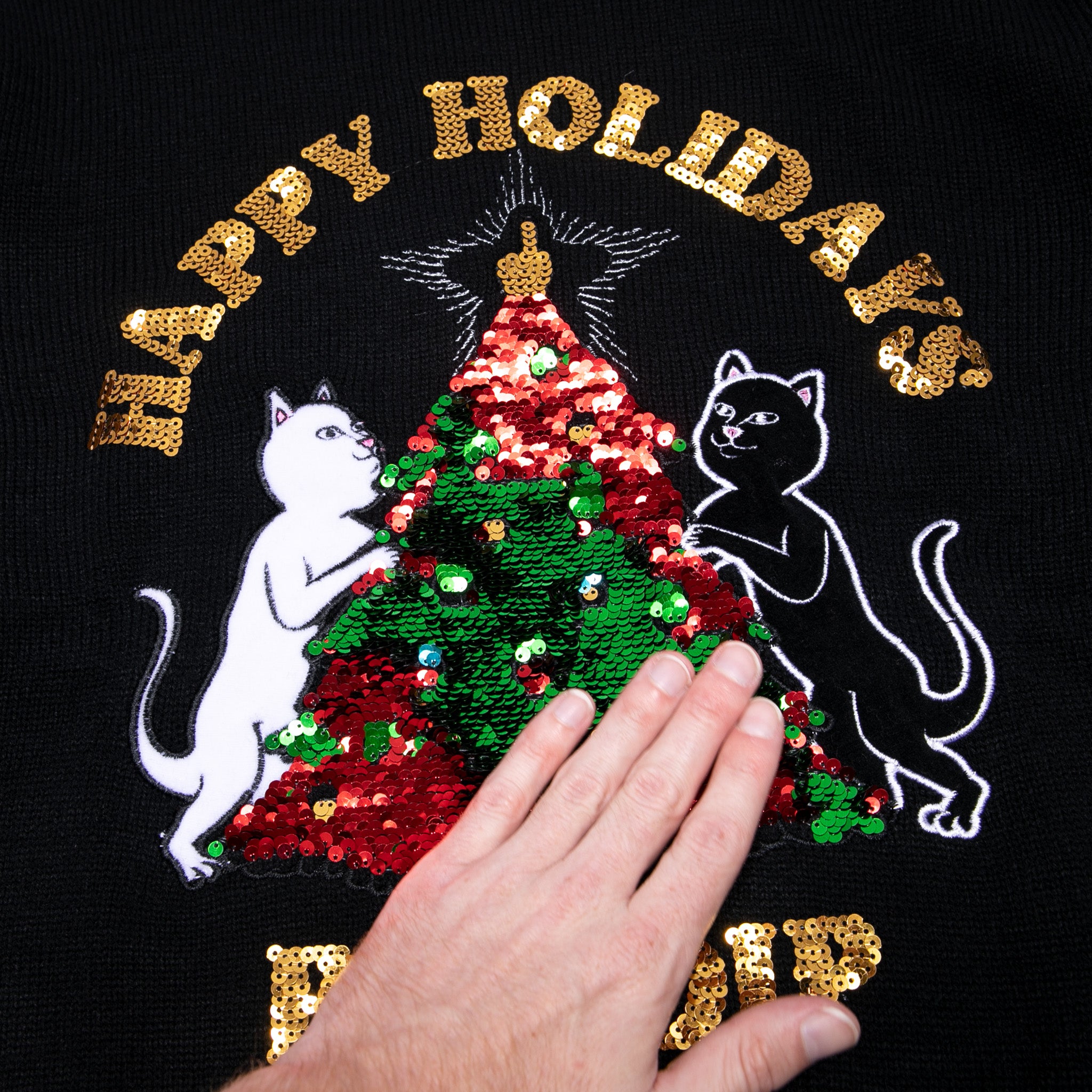 RIPNDIP Litmas Tree Knitted Sweater (Black)