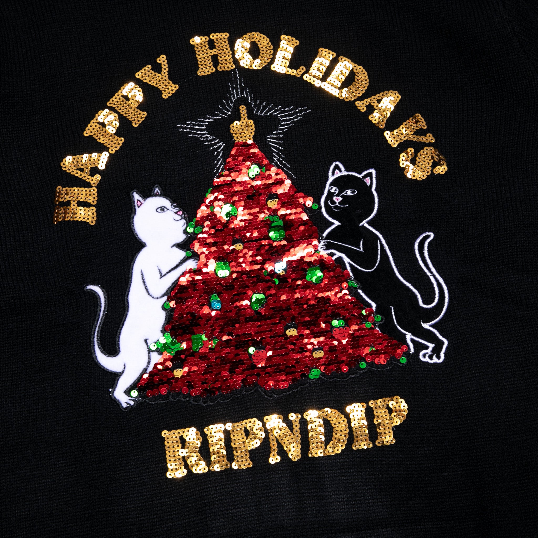 RIPNDIP Litmas Tree Knitted Sweater (Black)