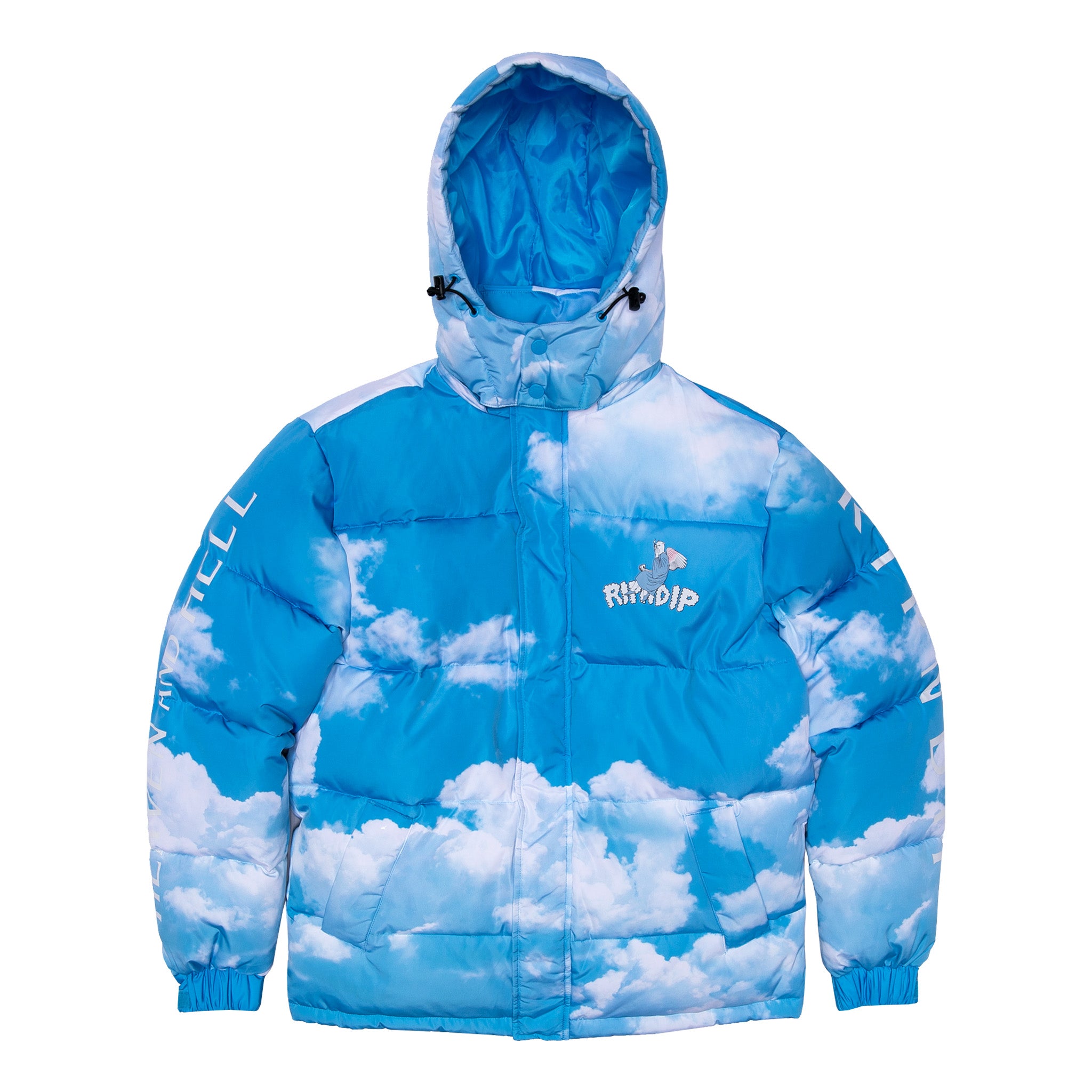 Heaven And Hell Puffer Jacket (Blue) – RIPNDIP