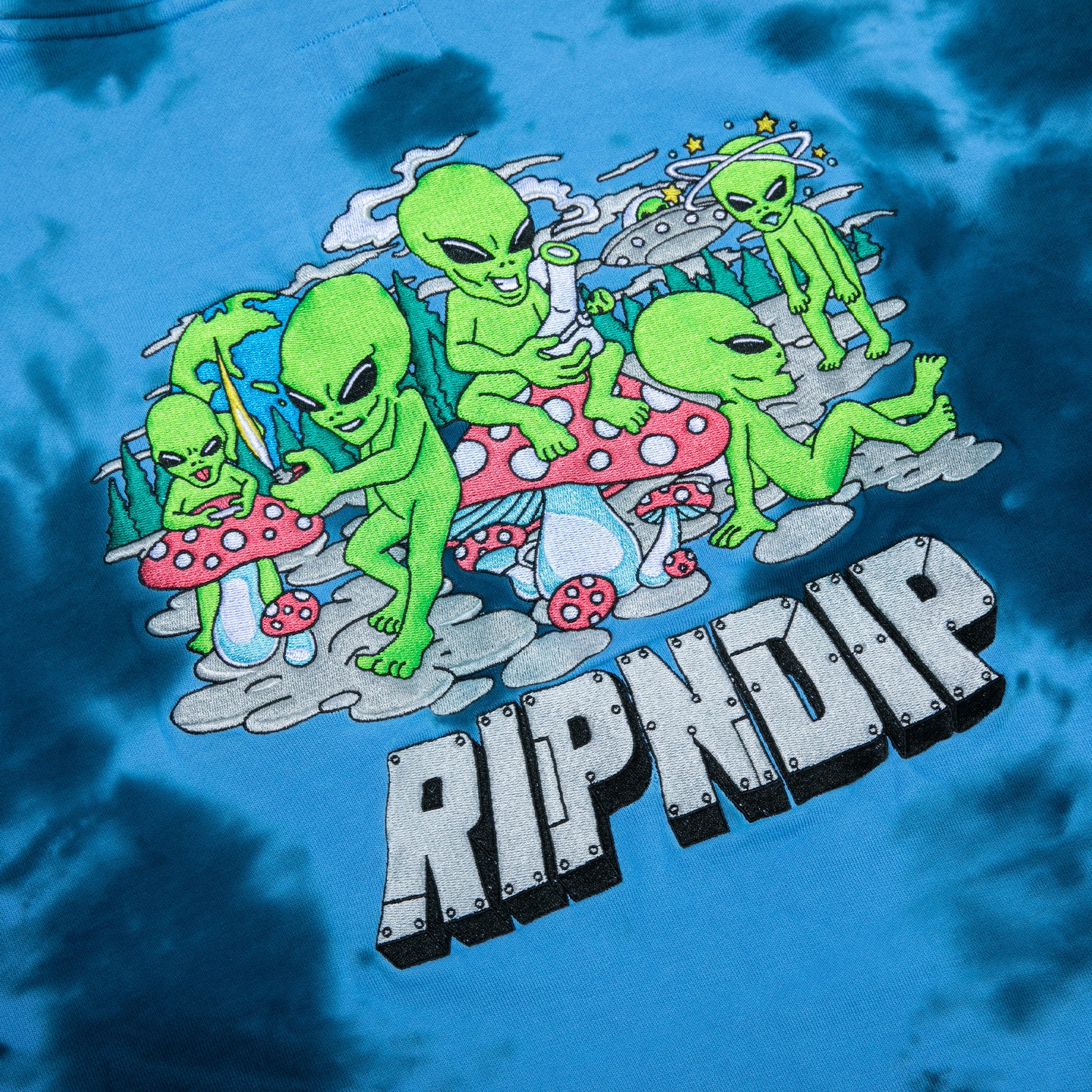 RIPNDIP Space Gang Hoodie (Navy Lightning Wash)