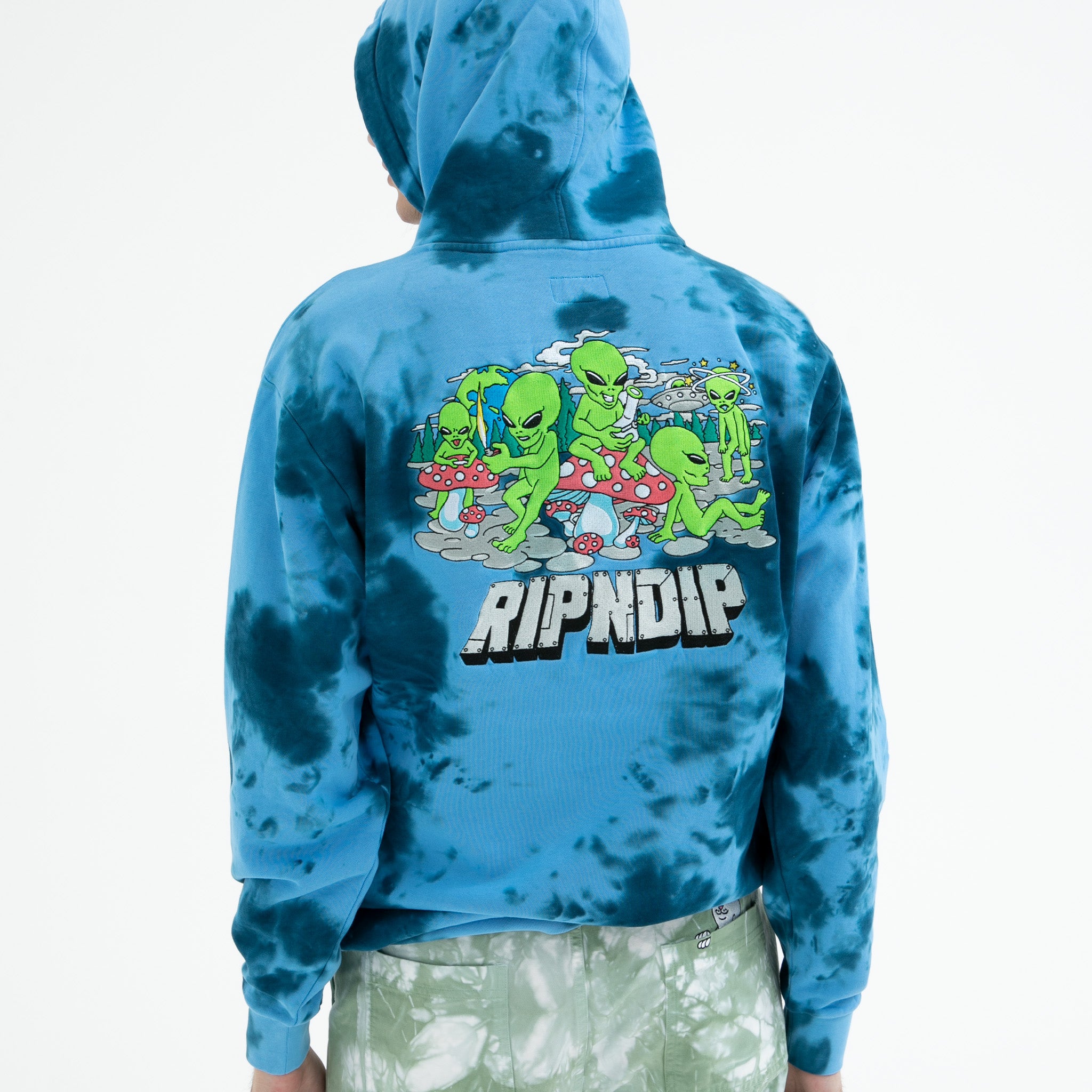 RIPNDIP Space Gang Hoodie (Navy Lightning Wash)