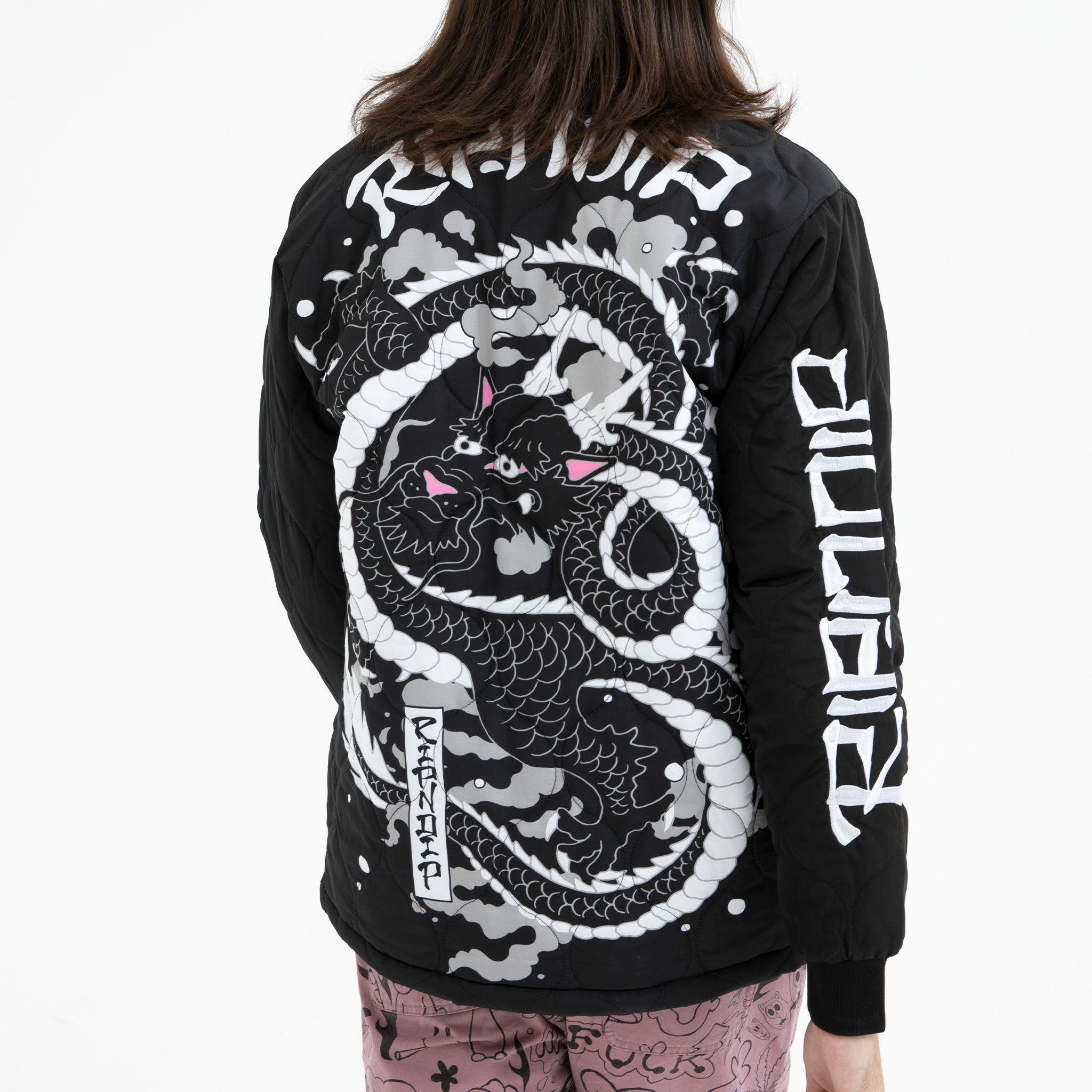 RIPNDIP Mystic Jerm Quilted Bomber Jacket (Black)