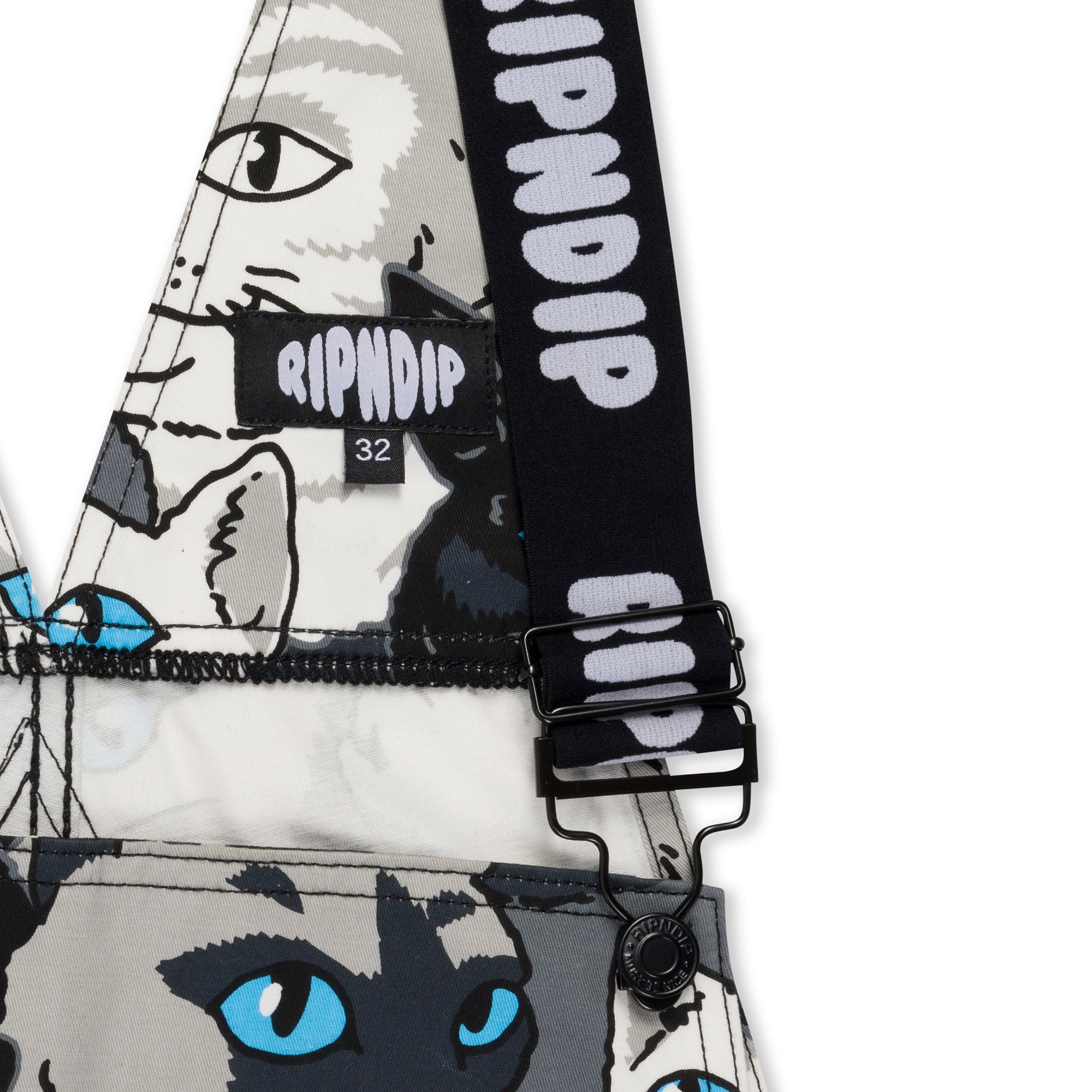 RipNDip Family Tree Twill Overalls (Black)