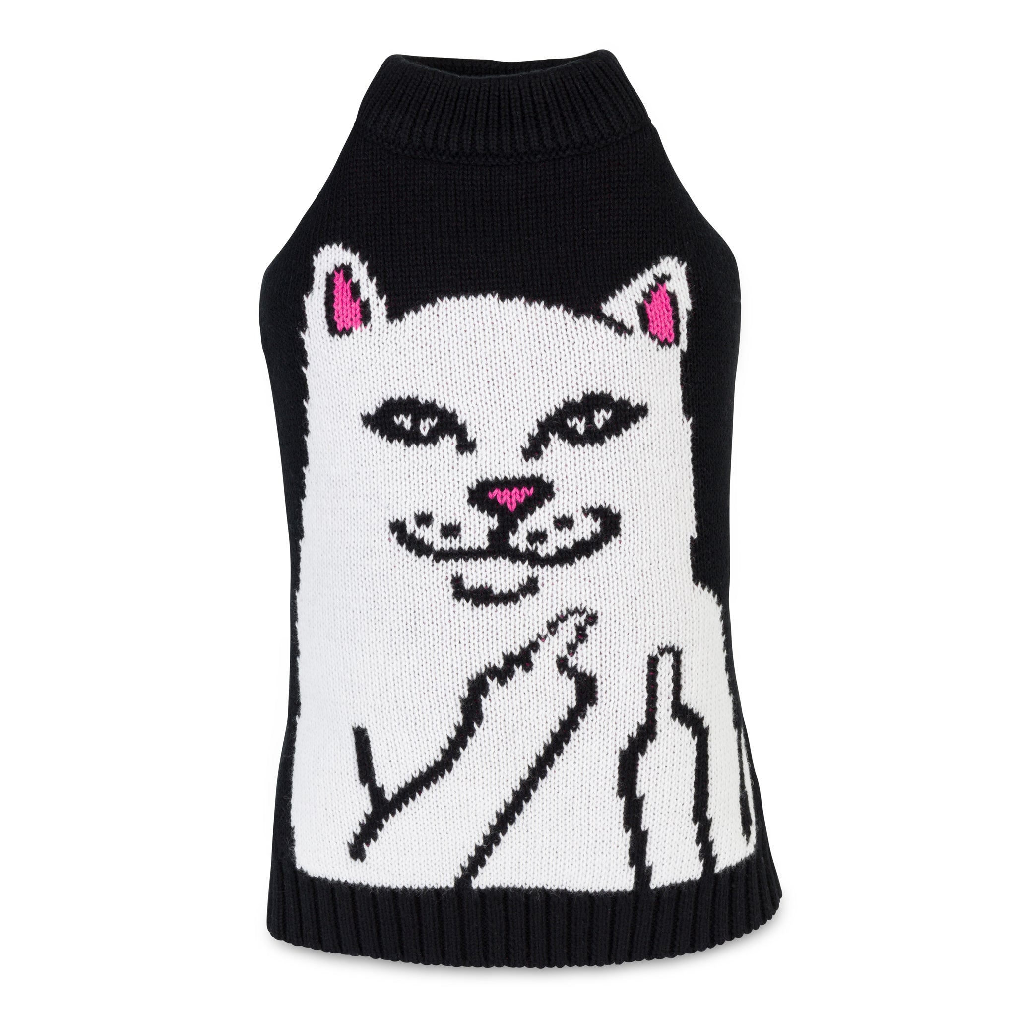 RIPNDIP Lord Nermal Pet Knit Sweater Vest (Black)