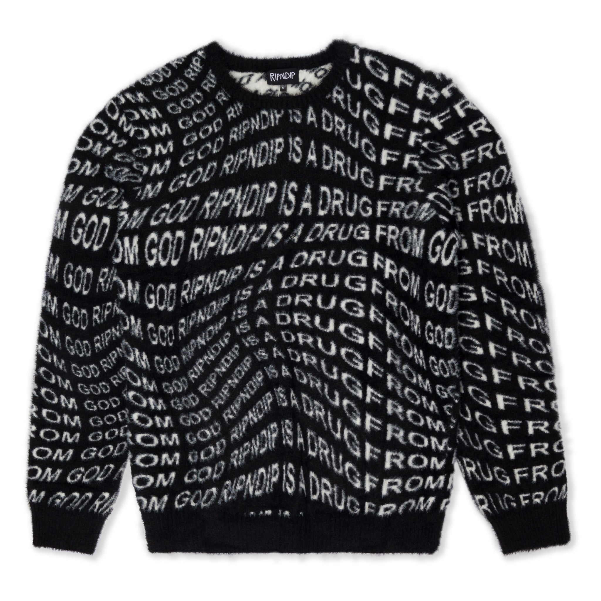 Drug From God Knit Mohair Sweater Black RIPNDIP