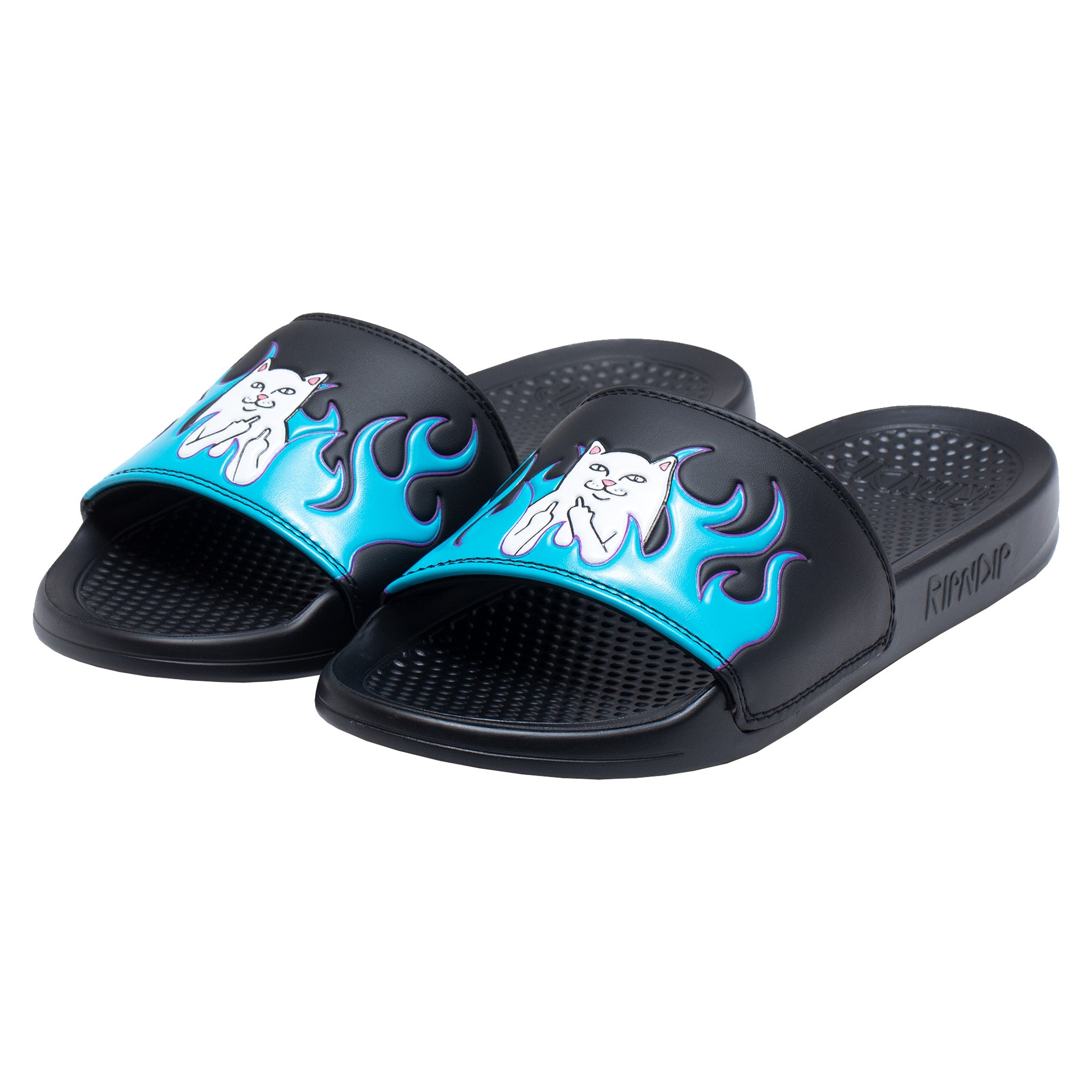 343959 Welcome to Heck Slides (Black/Blue)