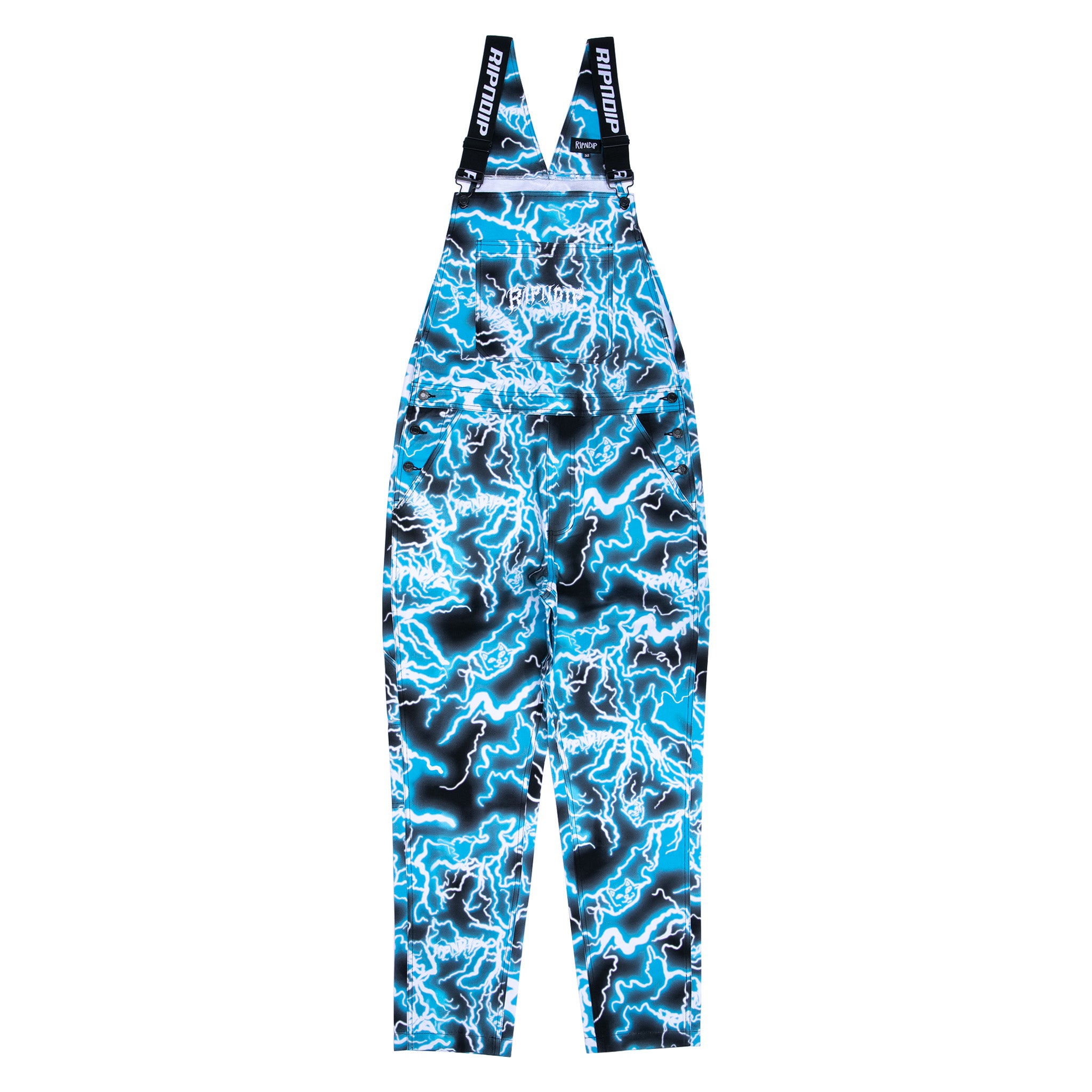 RIPNDIP Nikola Twill Overalls (Black/Blue)