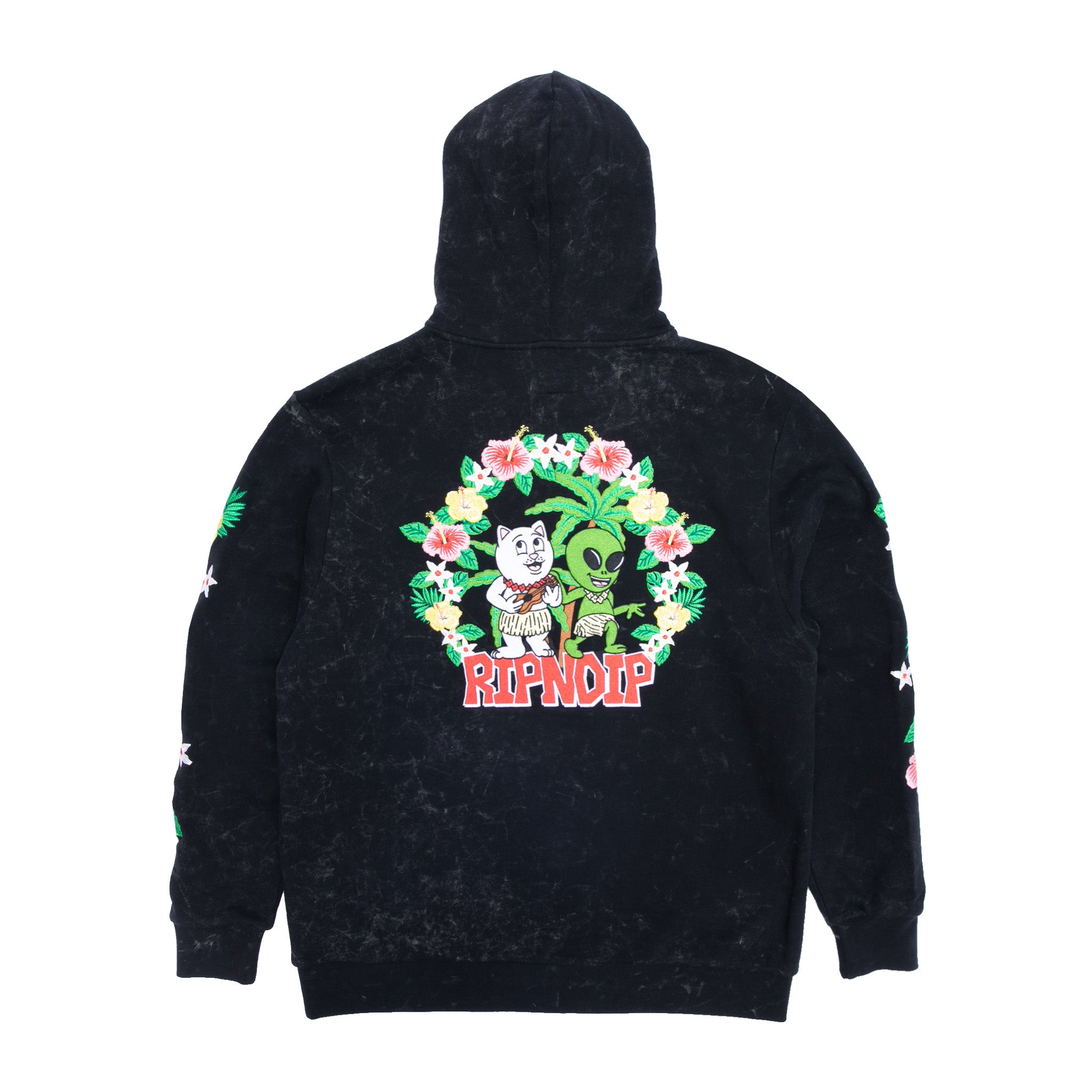 RIPNDIP Aloha Nerm Hoodie (Black Mineral Wash)