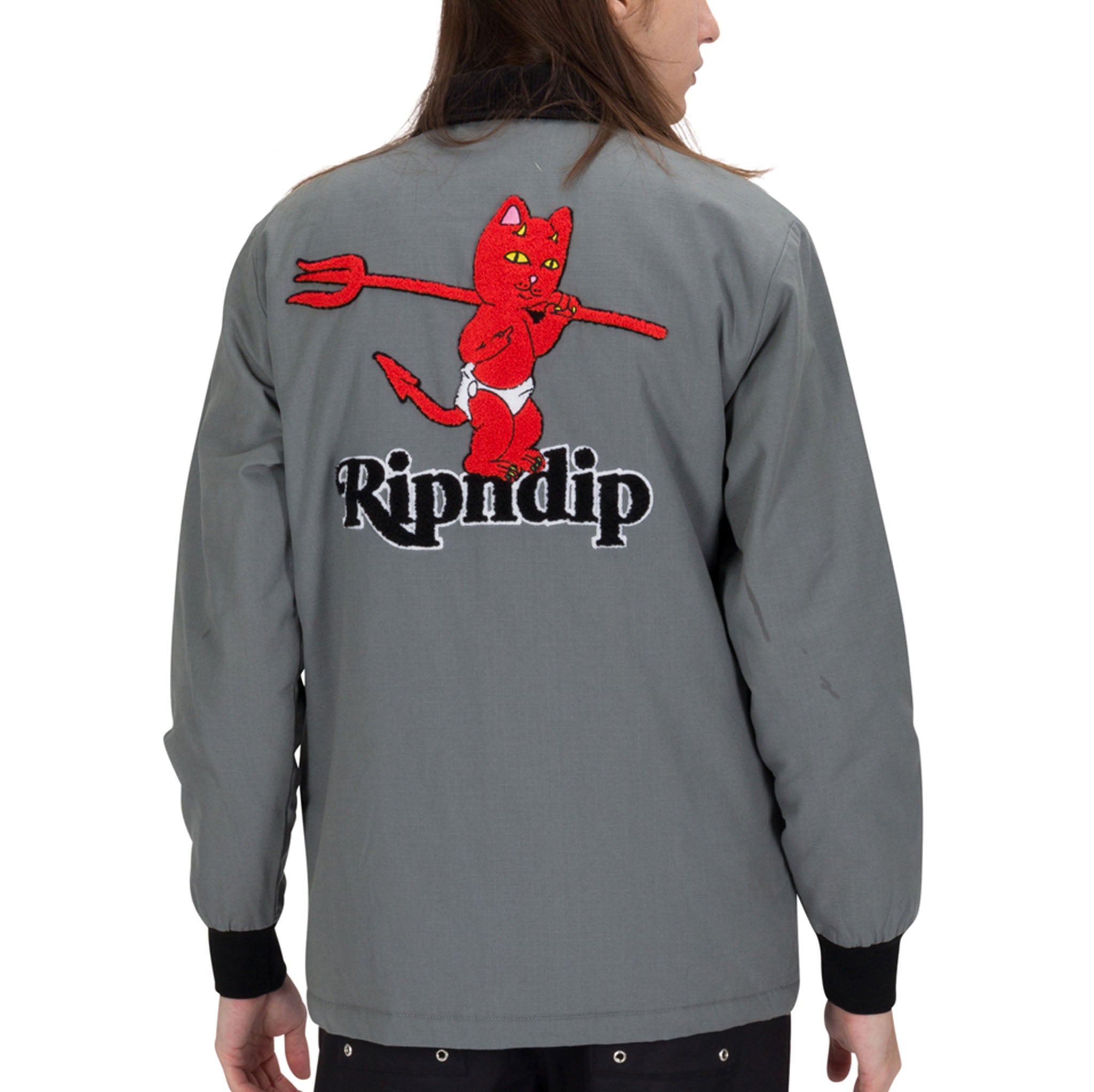 RipNDip Devil Baby Button Down Jacket (Charcoal)