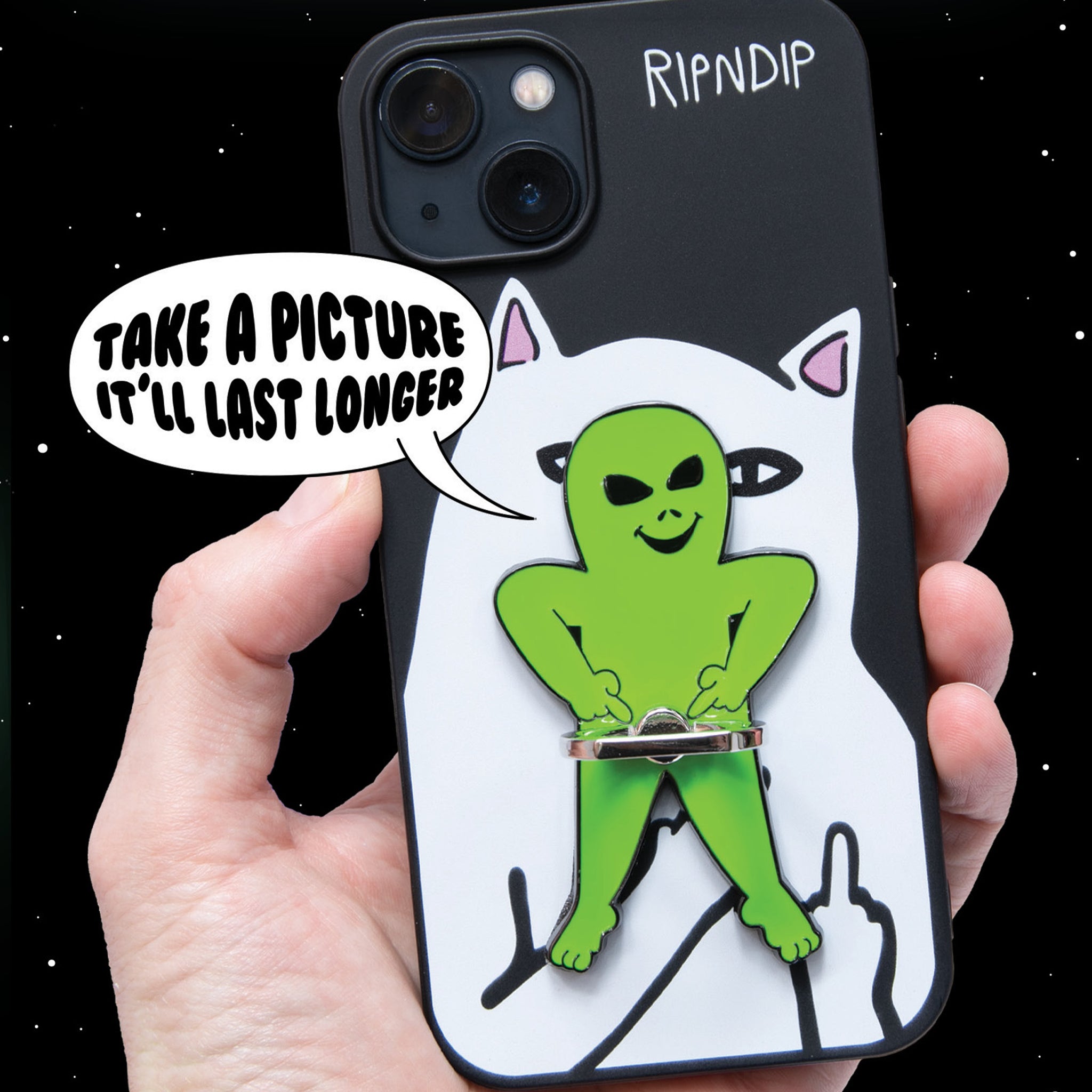 RIPNDIP Lord Alien Ring Phone Holder (Green)