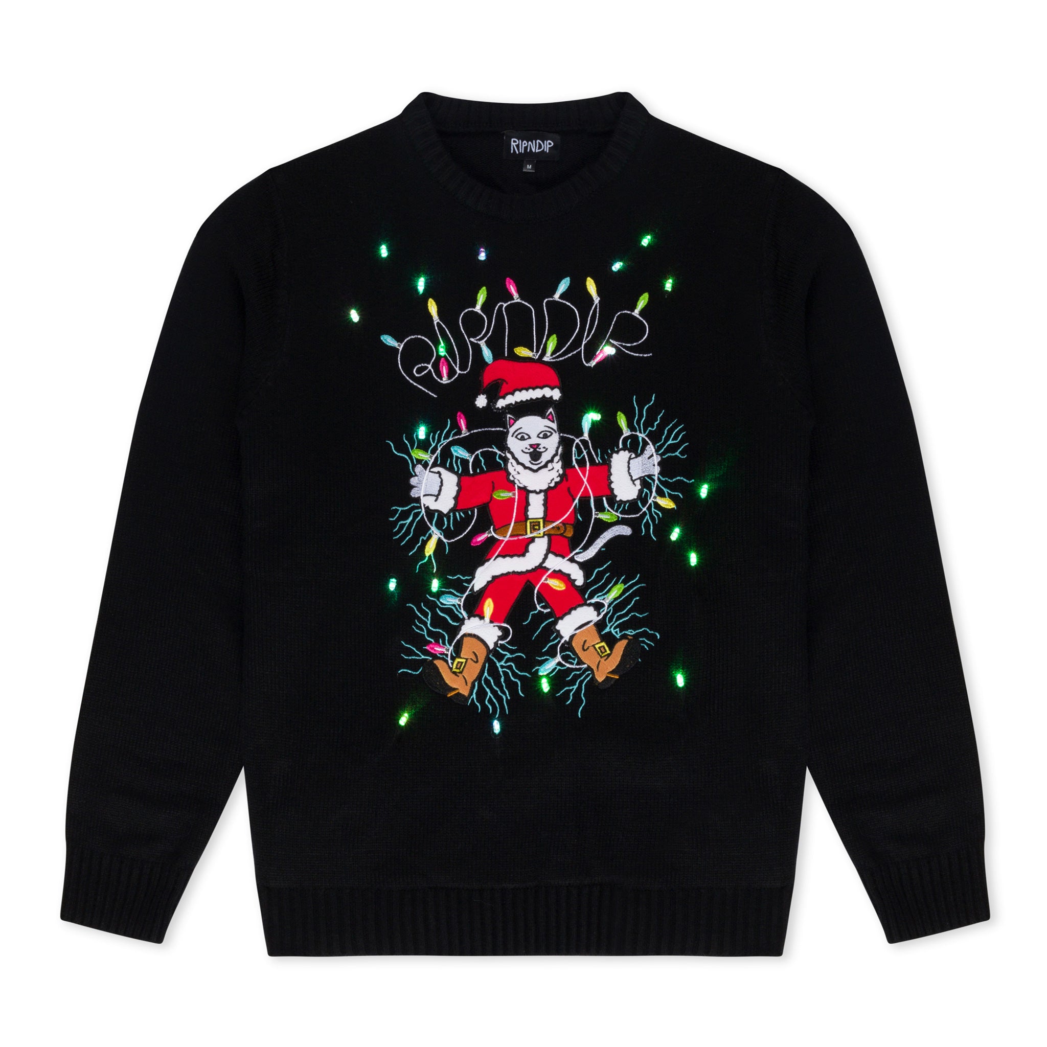 RIPNDIP Electrifying Santa Knit Sweater (Black)
