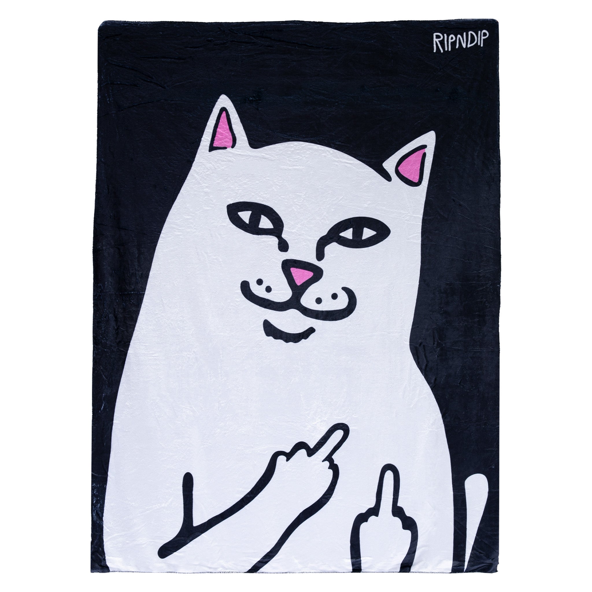 RIPNDIP Lord Nermal Throw Blanket (Black)