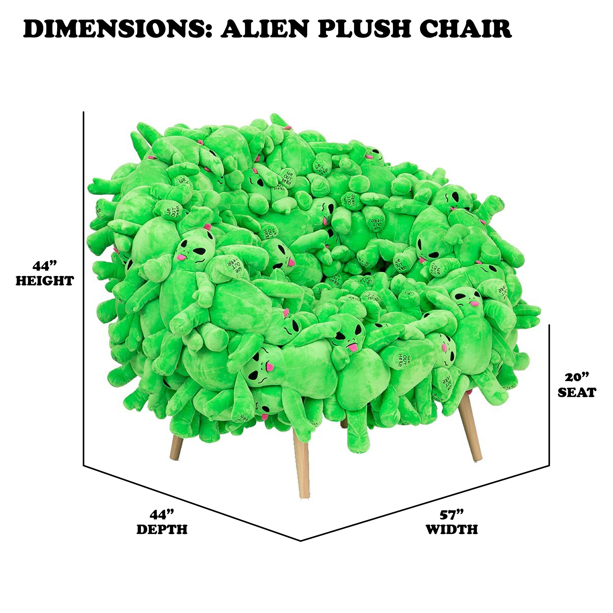 RipNDip Alien Plush Chair