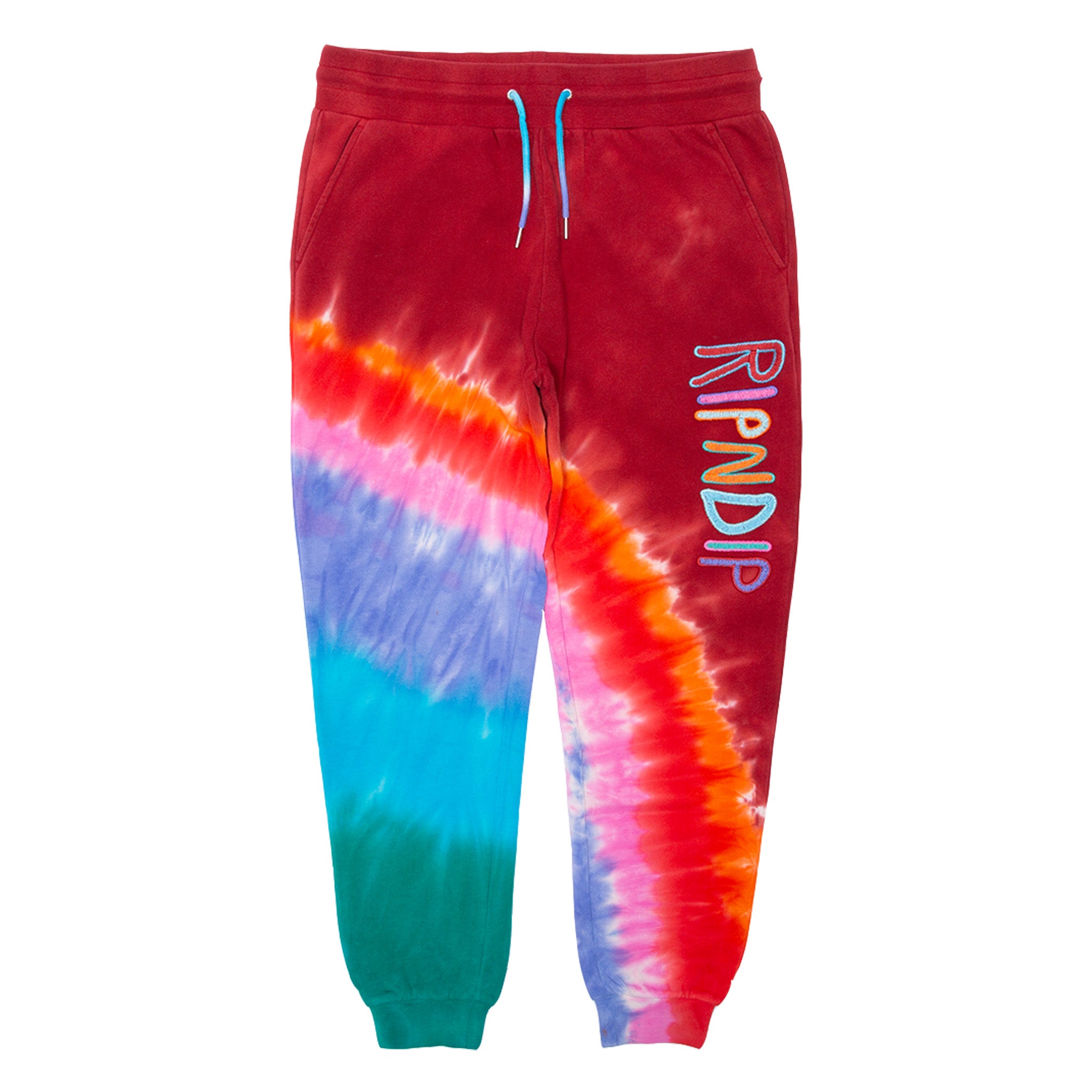 347205 OG Prisma Embroidered Sweatpants (Red Tie Dye)