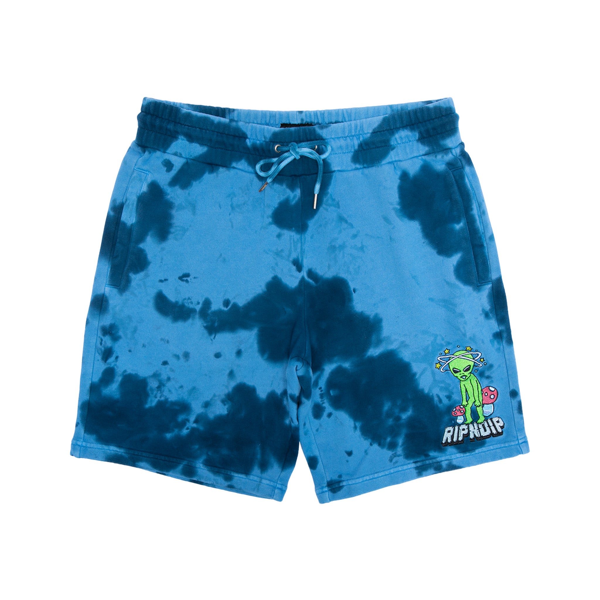 RIPNDIP Space Gang Sweatshorts (Navy Lightning Wash)