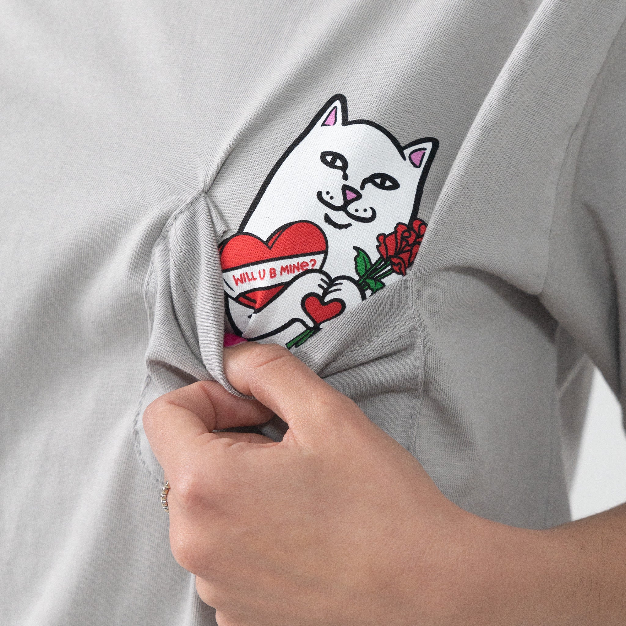 RIPNDIP Be Mine Pocket Tee (Grey)