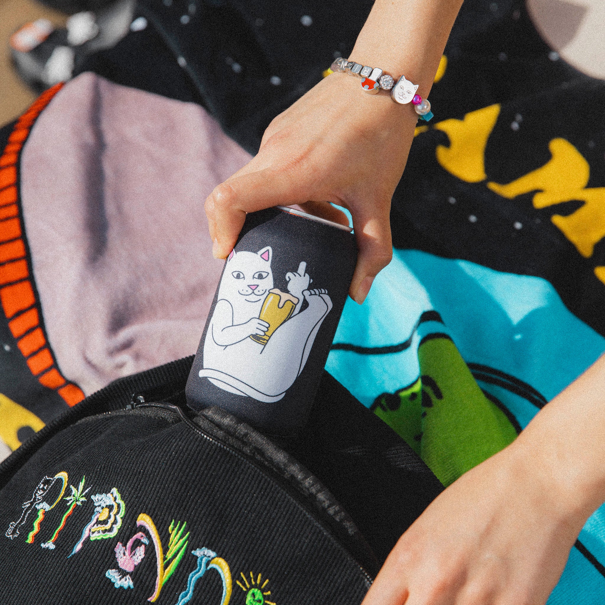 RIPNDIP Tippy Nerm Beer Koozie (Black)