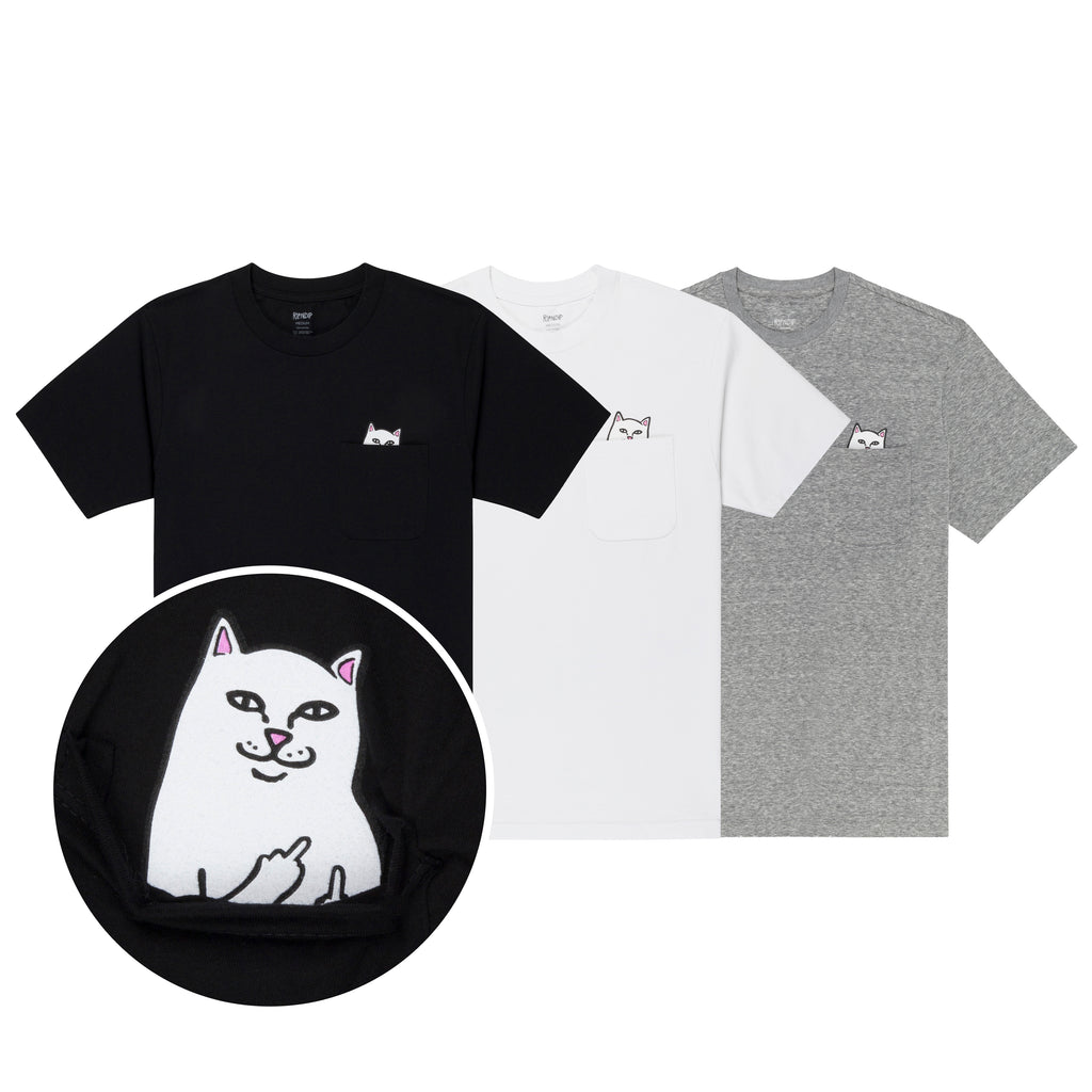 関送込★RIPNDIP★Lord Nermal L/S Pocket Tee Lord Nermal L/S Pocket Tee (White) – RIPNDIP