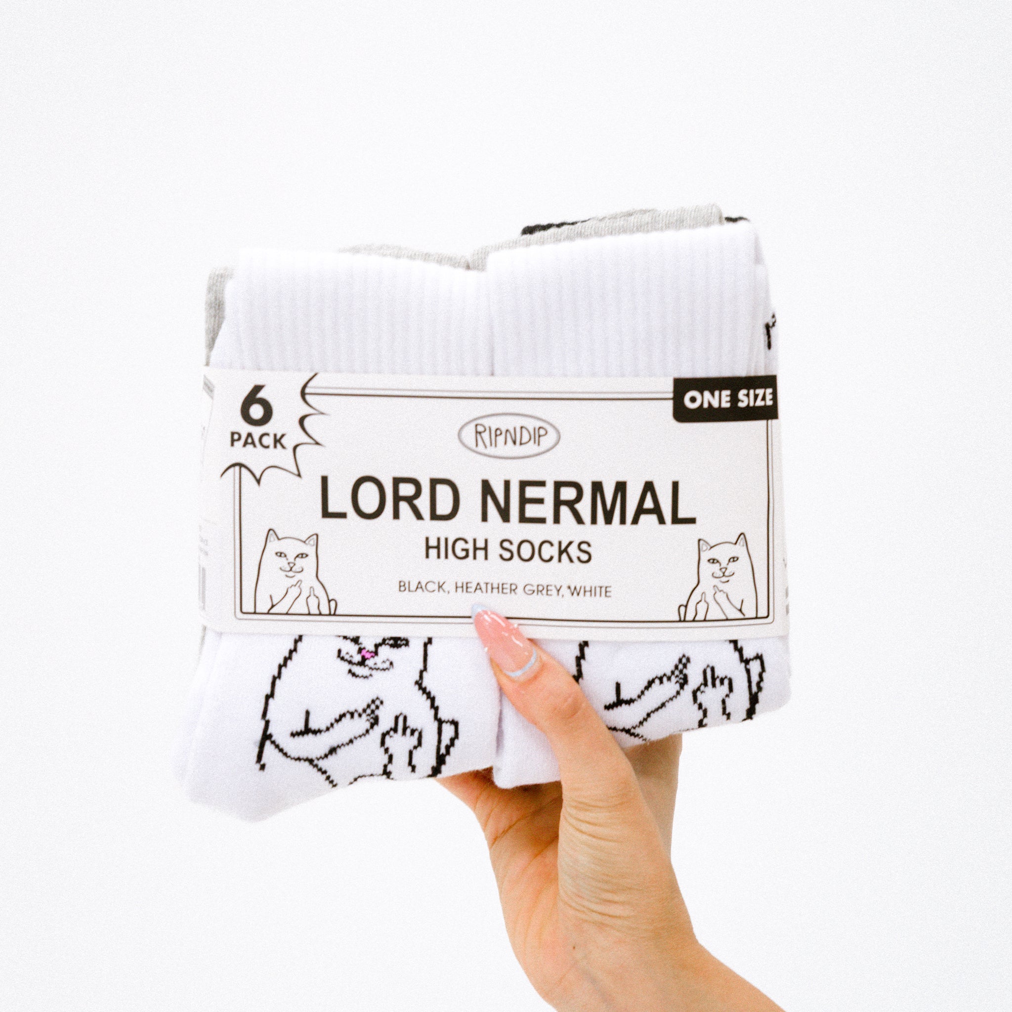 RIPNDIP Lord Nermal Socks 6 Pack (Multi)