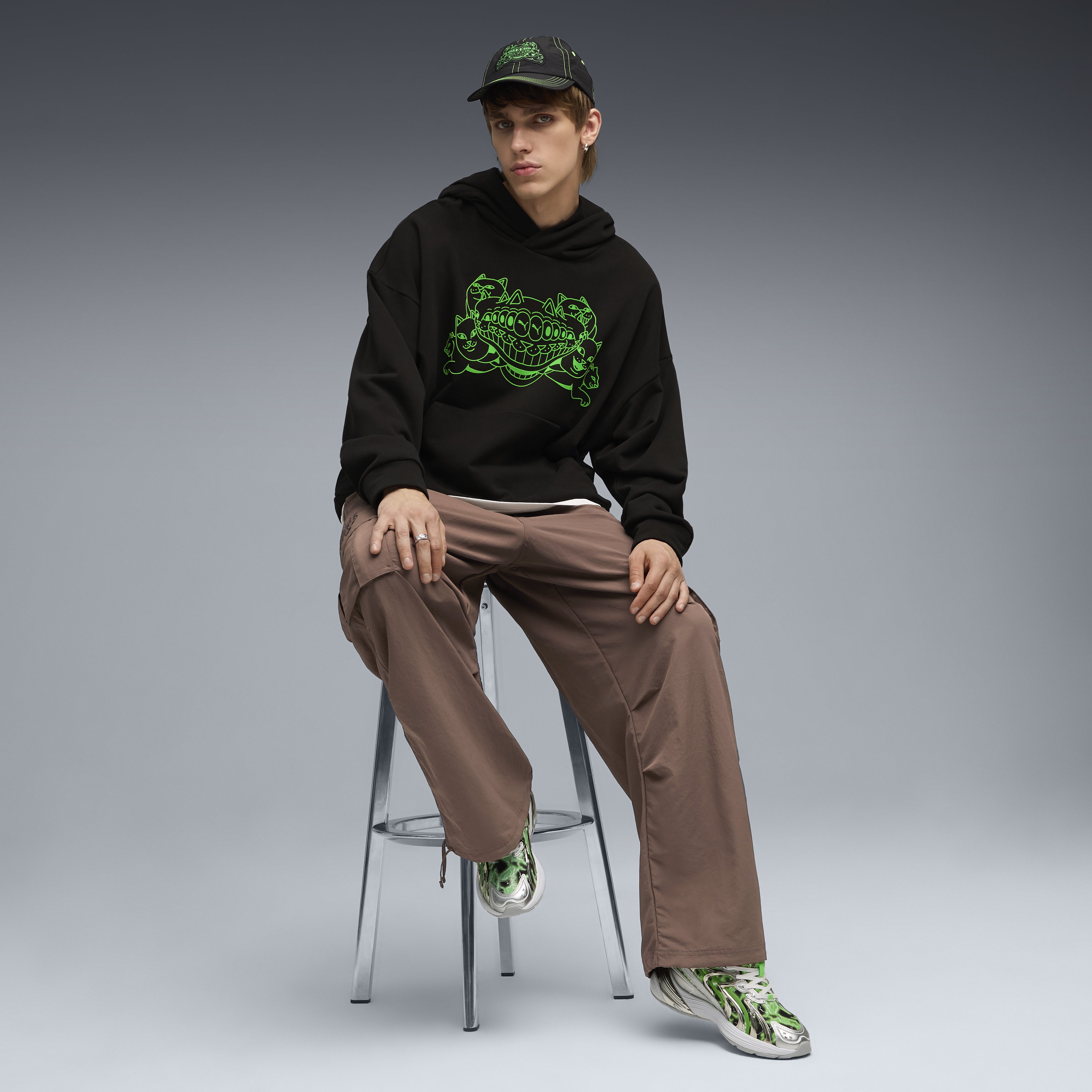 RIPNDIP Inverse (Puma Silver-Fluro Green Pes)