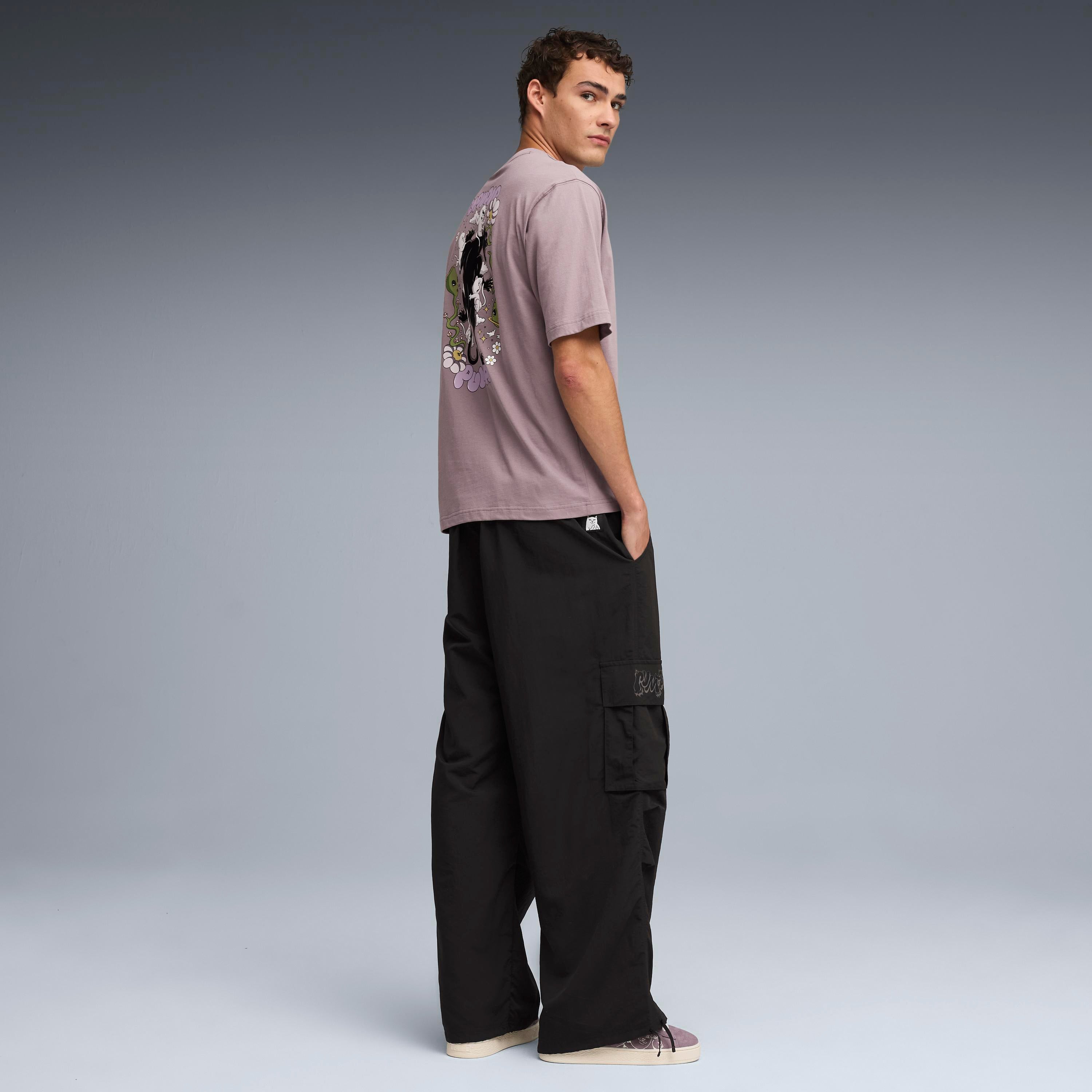 RIPNDIP PUMA X RIPNDIP Boxy Graphic Tee (Plum Jam)