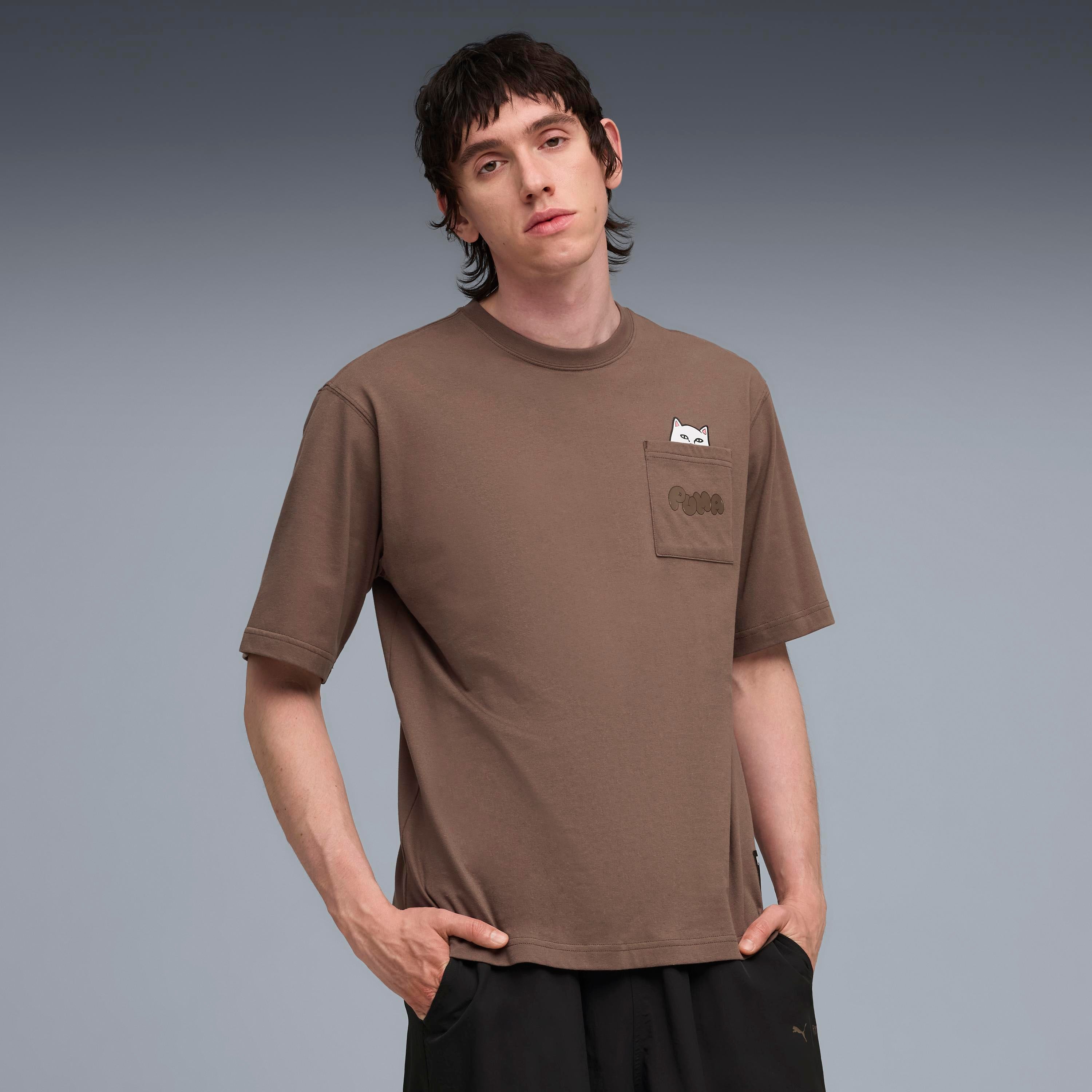 RIPNDIP PUMA X RIPNDIP Lord Nermal Pocket Tee (Flat Bronze)