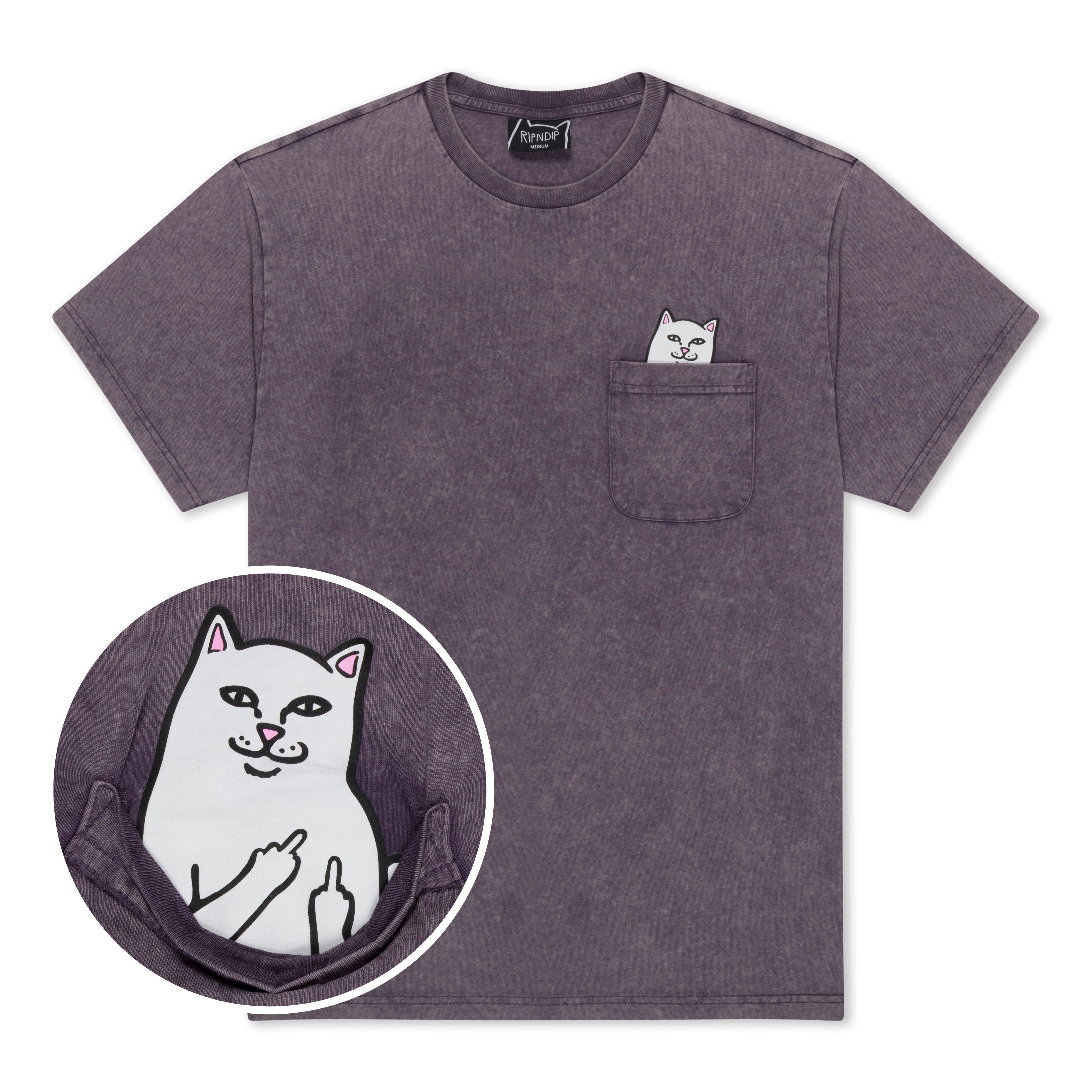 RIPNDIP Lord Nermal Pocket Tee (Grape Vintage Wash)
