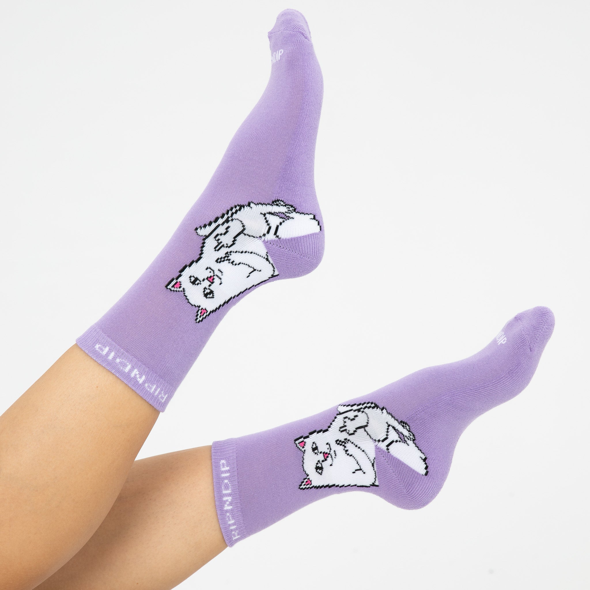 RIPNDIP Lord Nermal Mid Sock (Dusty Lavender)